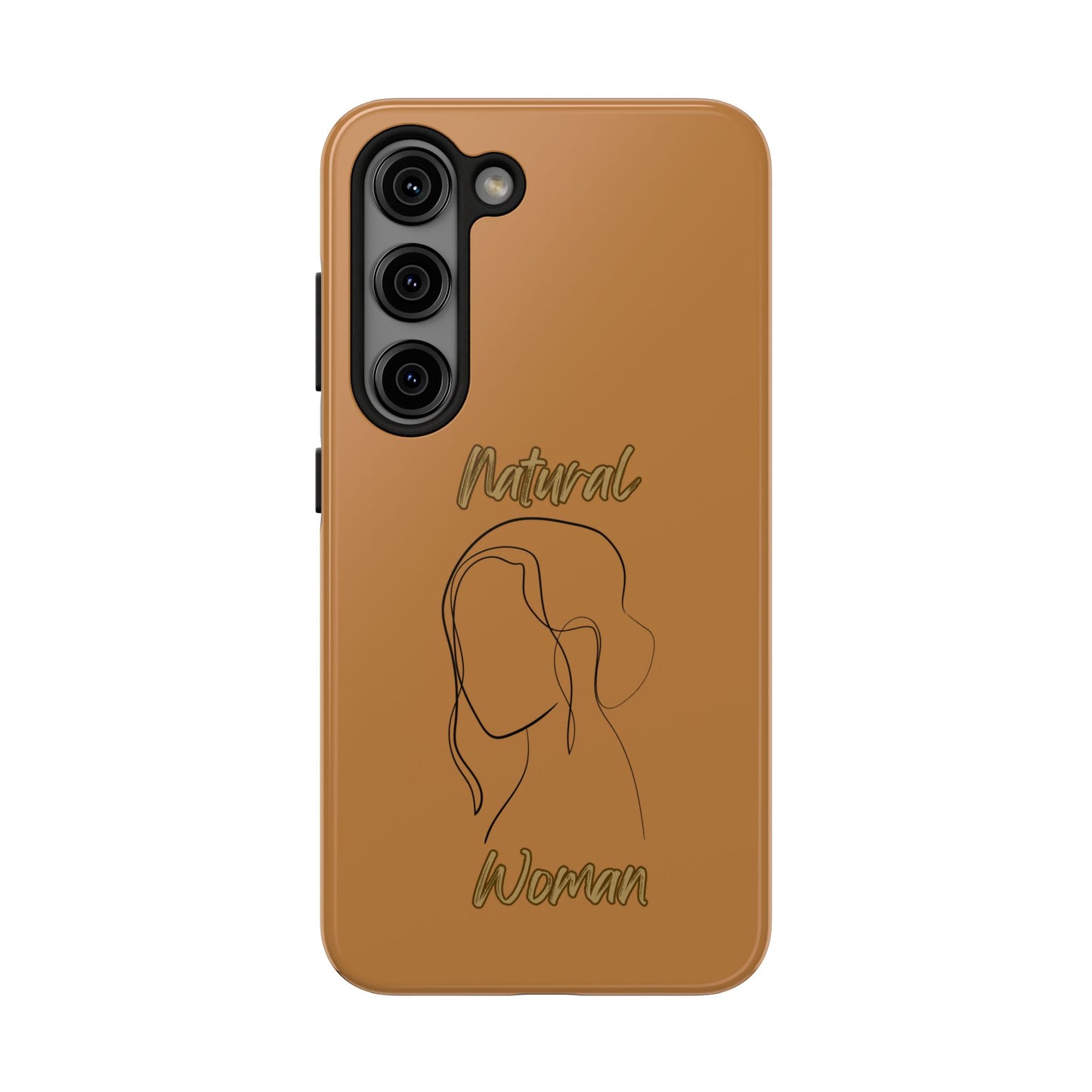 Natural Woman Hanging Hair (BL) Tough Phone Cases LIGHT BROWN