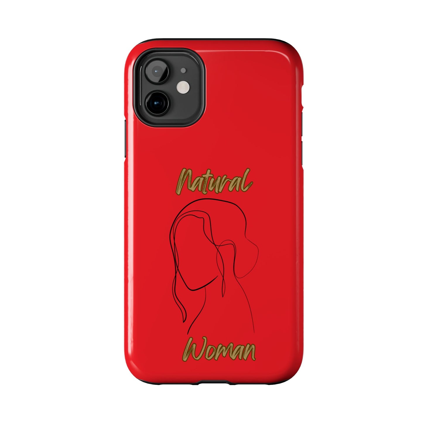 Natural Woman Hanging Hair (BL) Tough Phone Cases RED