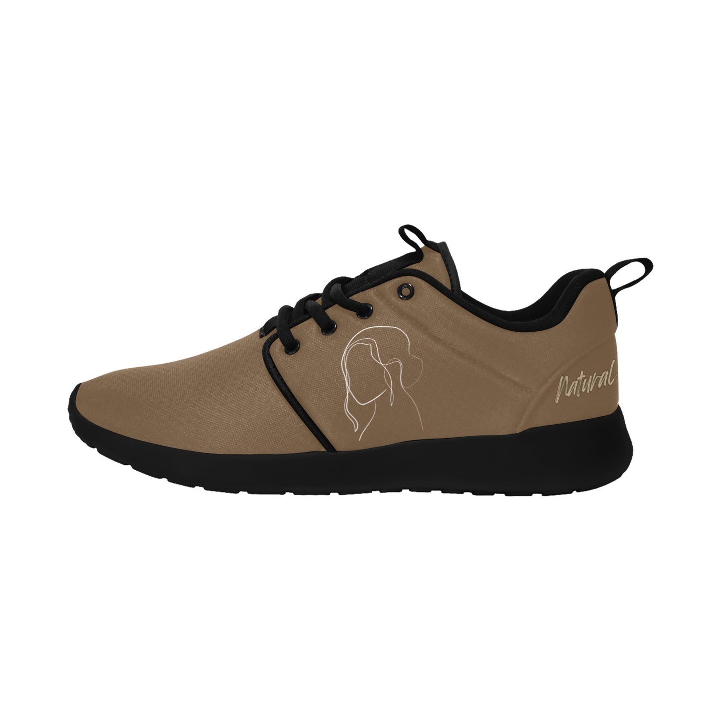 Natural Woman HANGING HAIR (WL) BROWN w/ Black Sole Sneakers