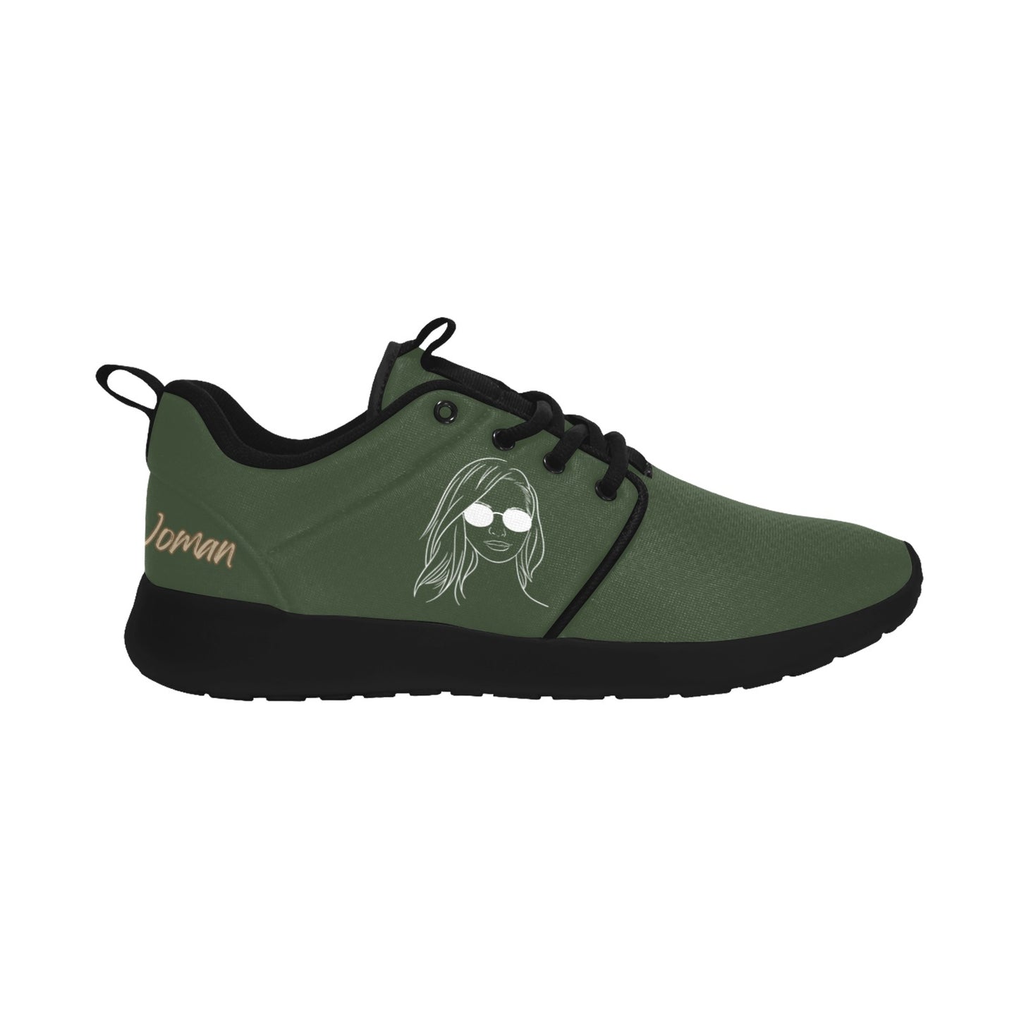 Natural Woman SHADES (WL) DARK GREEN w/ Black Sole Sneakers