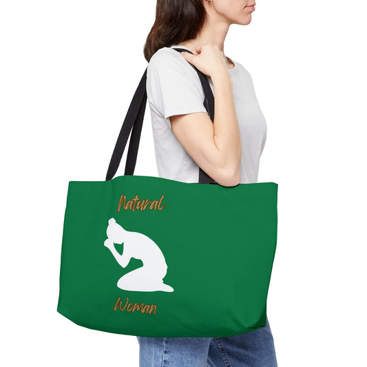 Natural Woman Pray (WL) Weekender Tote Bag DARK GREEN