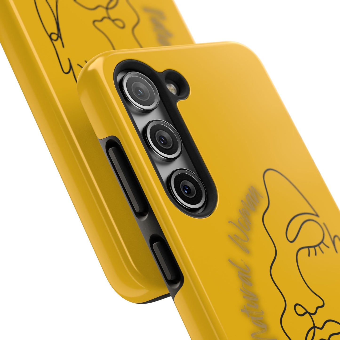 Natural Woman Half Face (BL)Tough Phone Case YELLOW