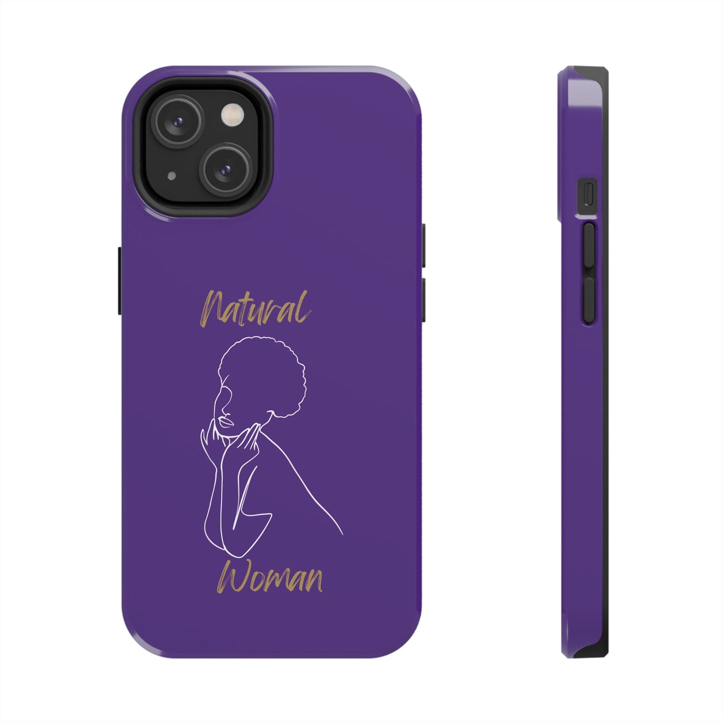 Natural Woman Cute Afro (WL)Tough Phone Cases PURPLE