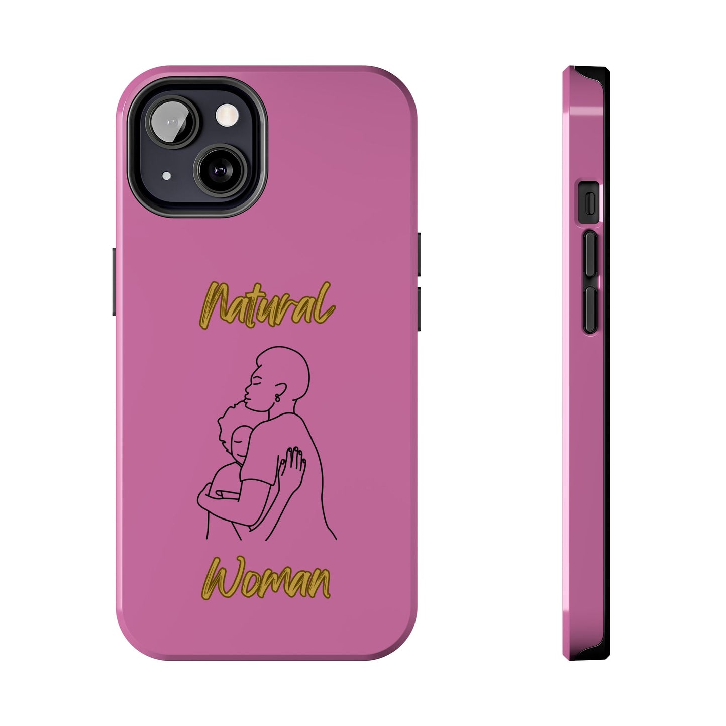 Natural Woman Safe With Momma (BL) Tough Phone Cases LIGHT PINK