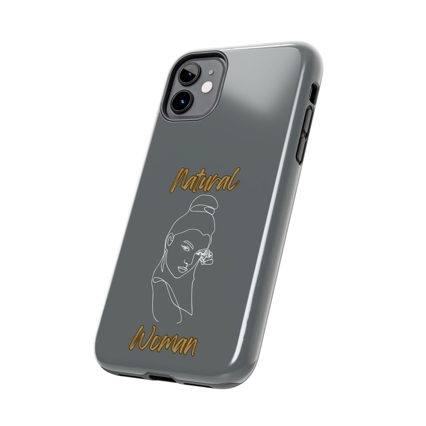 Natural Woman Sassy Bun (WL) Tough Phone Cases DARK GREY