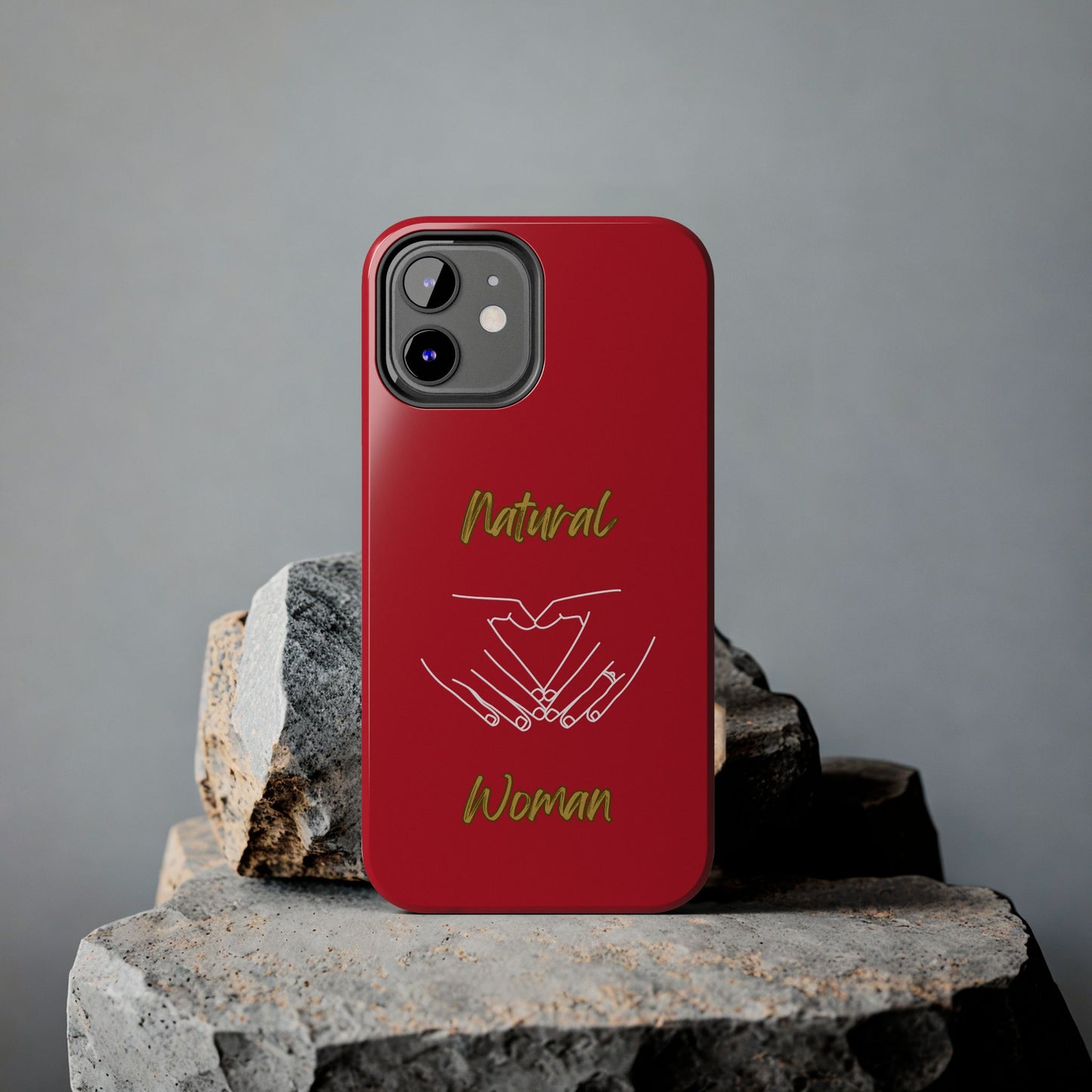 Natural Woman I Love You (WL)Tough Phone Cases DARK RED