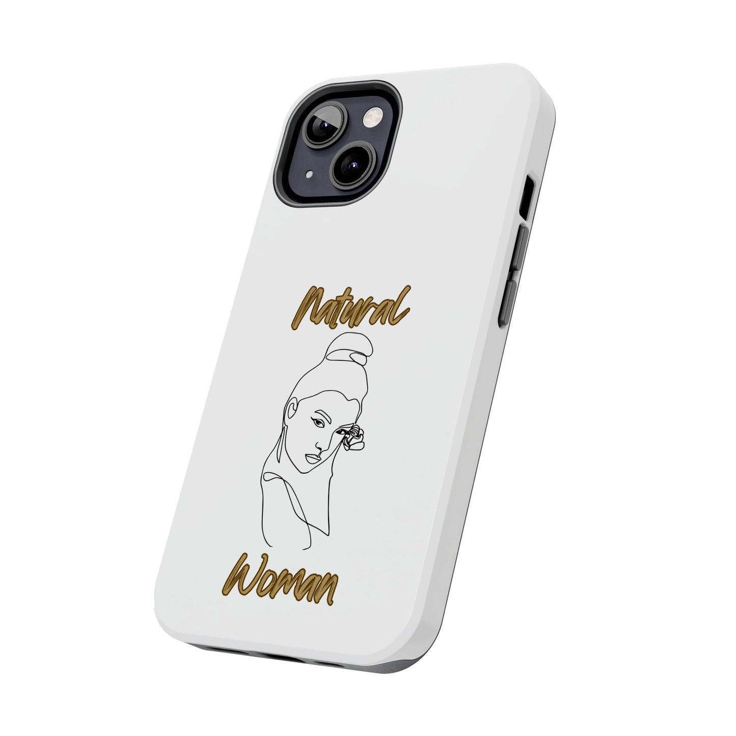 Natural Woman Sassy Bun (BL) Tough Phone Cases WHITE