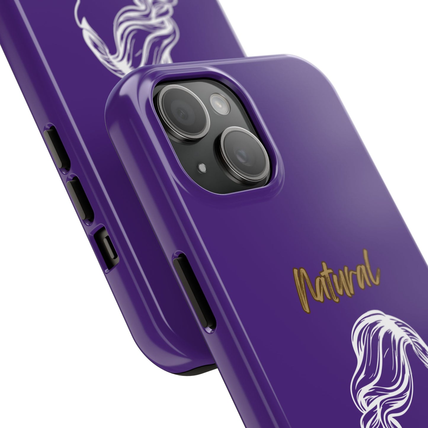 Natural Woman Long Curl (WL)Tough Phone Cases PURPLE