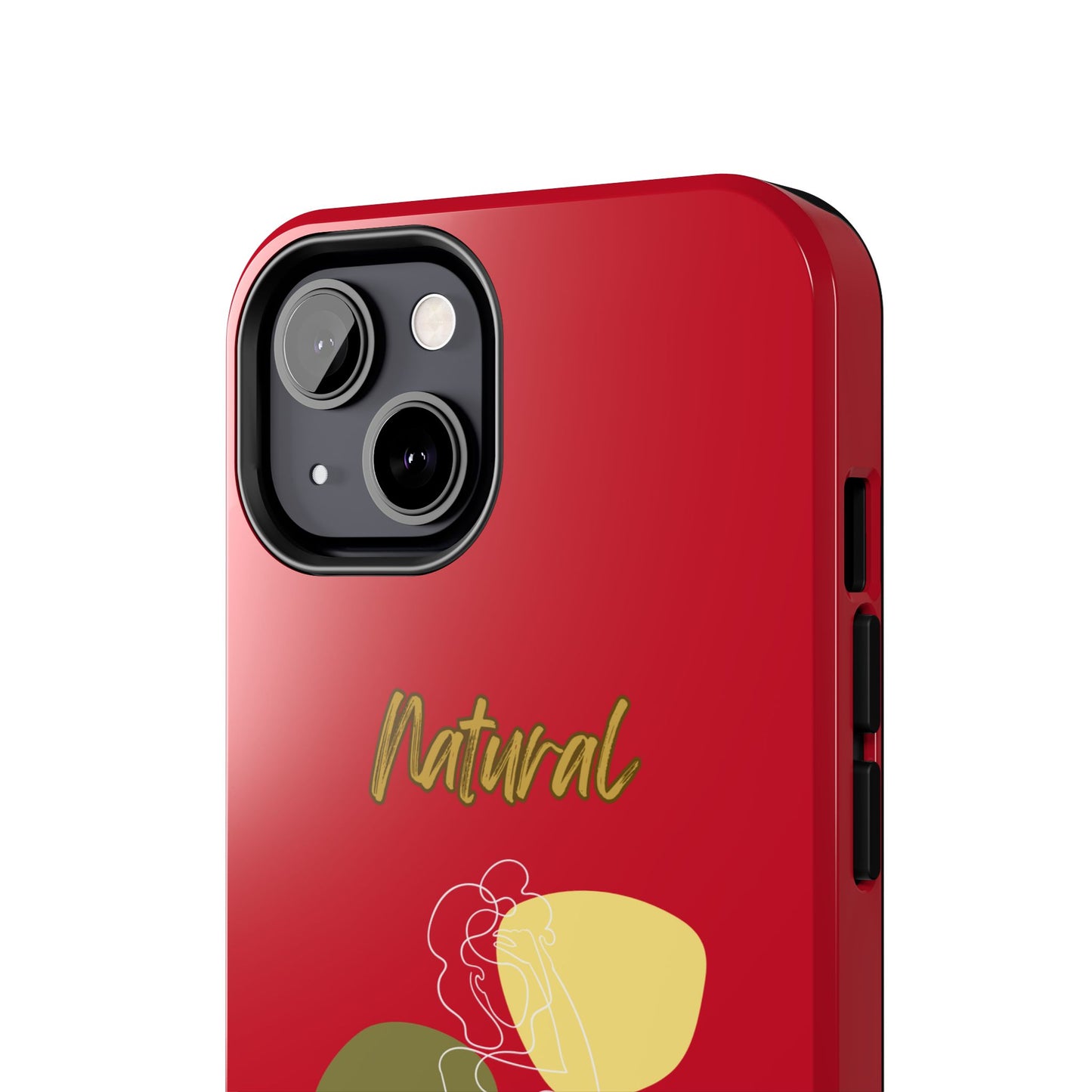 Natural Woman Colorful Pose (WL)Tough Phone Cases DARK RED