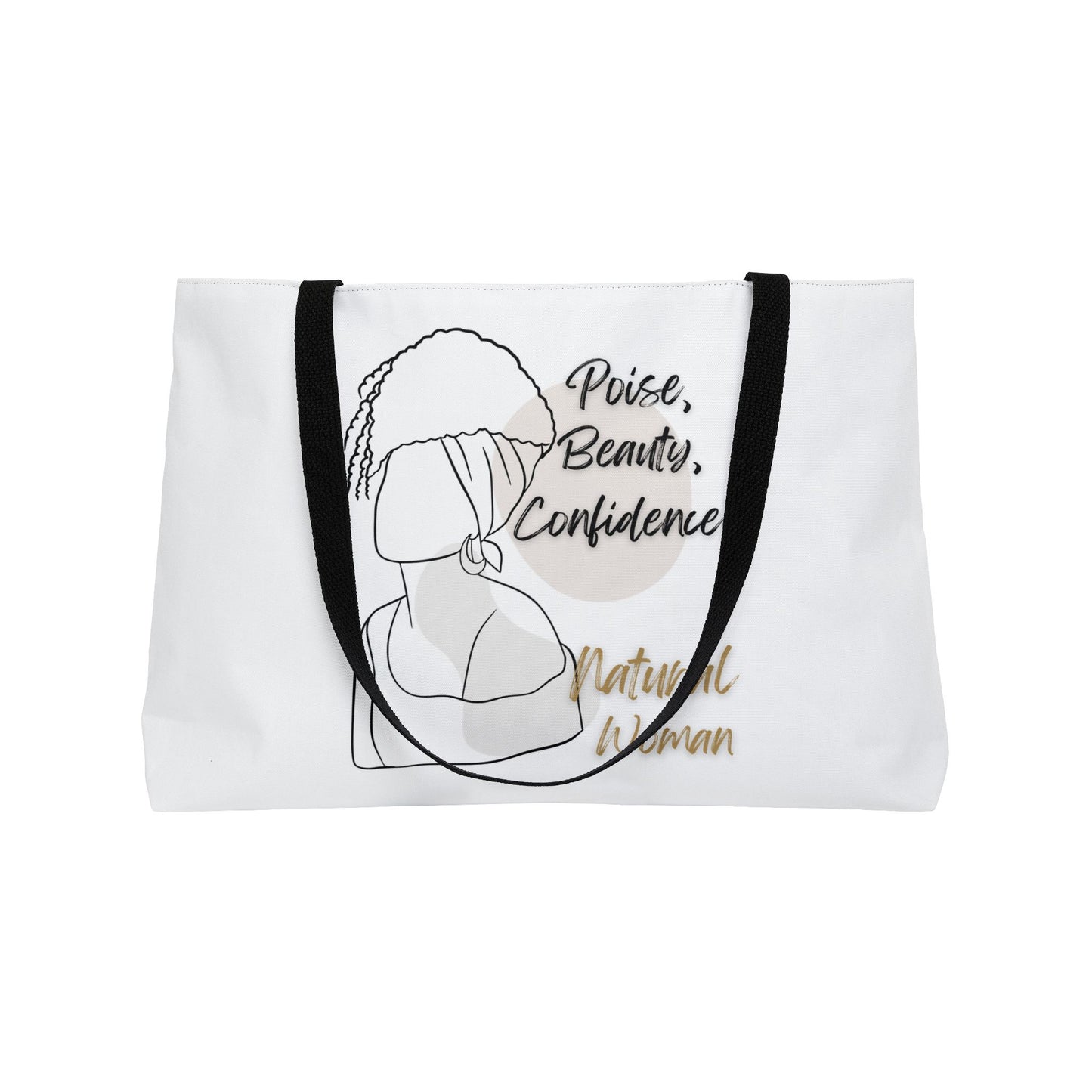Natural Woman Puff (BL) Weekender Tote Bag WHITE