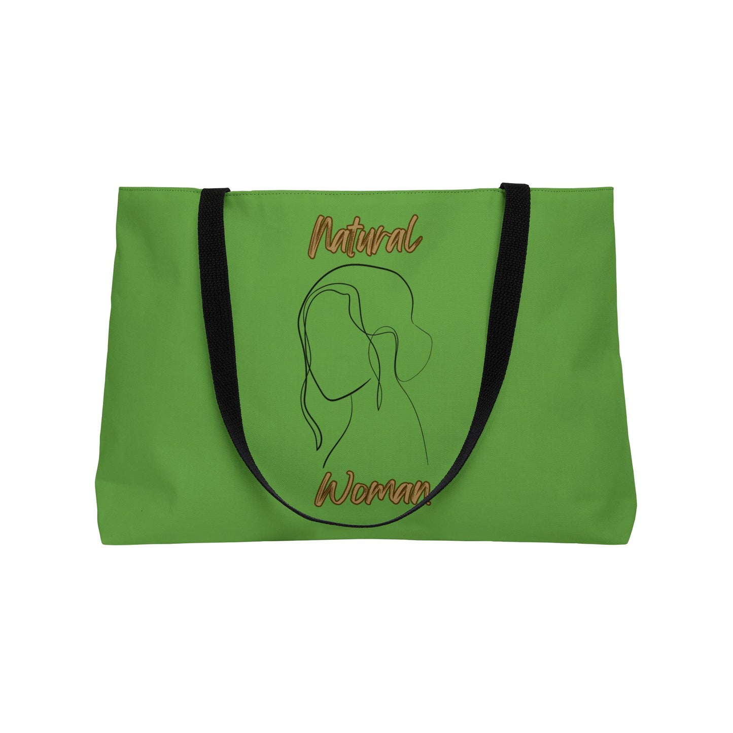 Natural Woman Hanging Hair (BL) Weekender Tote Bag GREEN