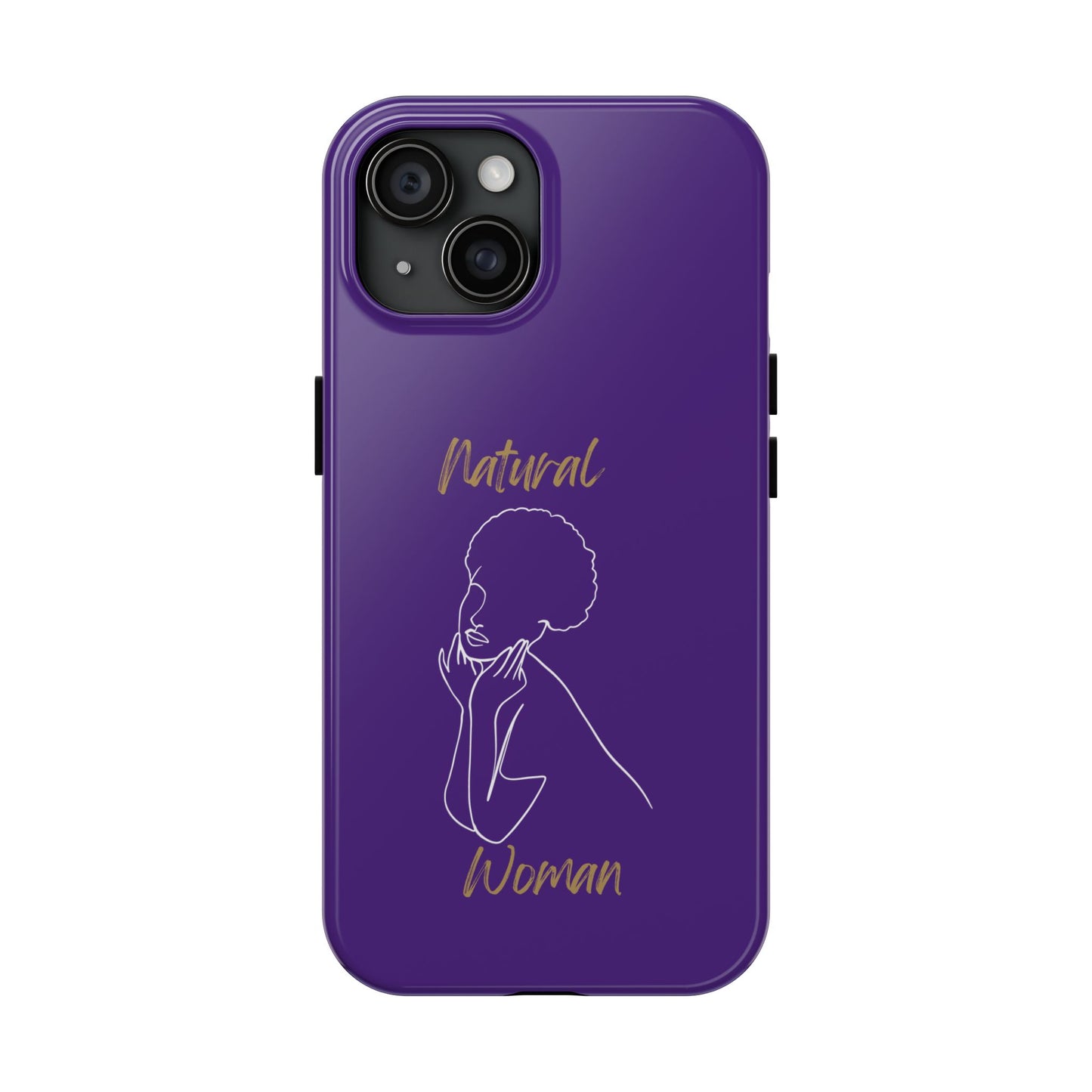 Natural Woman Cute Afro (WL)Tough Phone Cases PURPLE