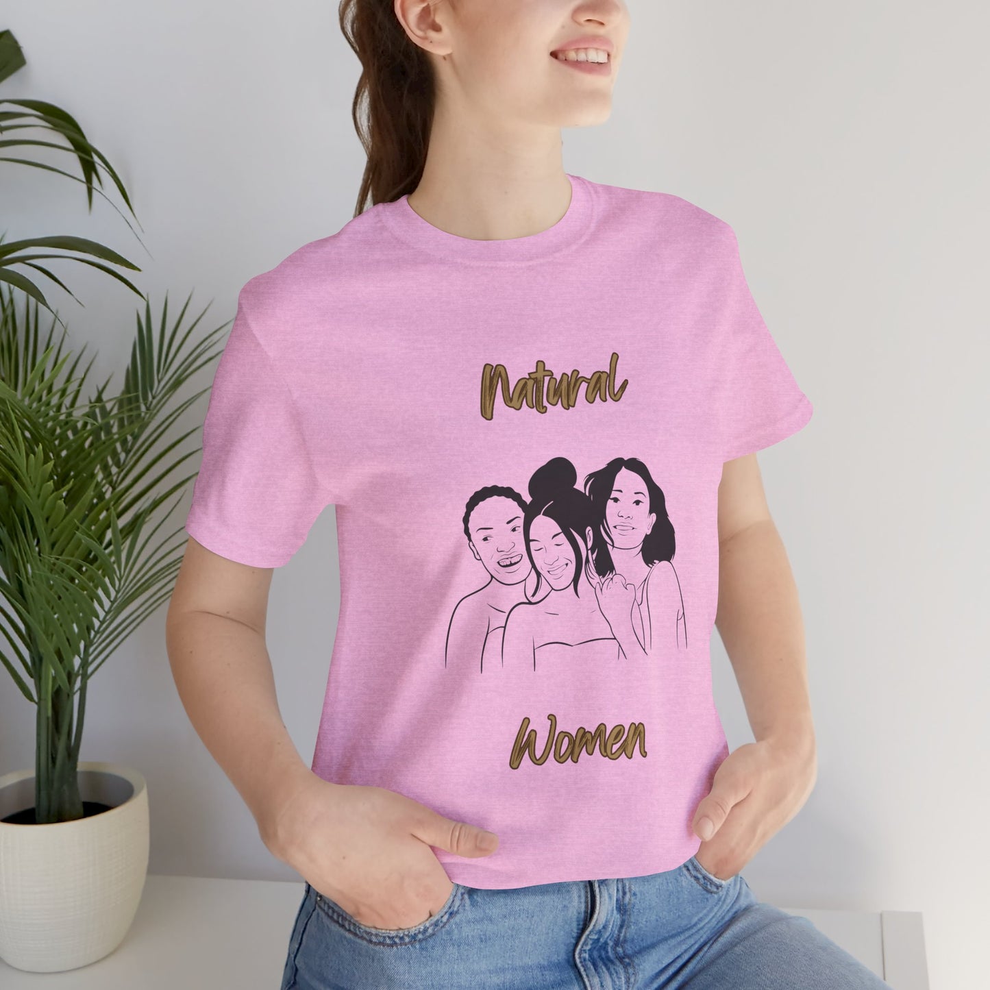 Natural Woman Laughing Friends (BL) Short Sleeve T-Shirt