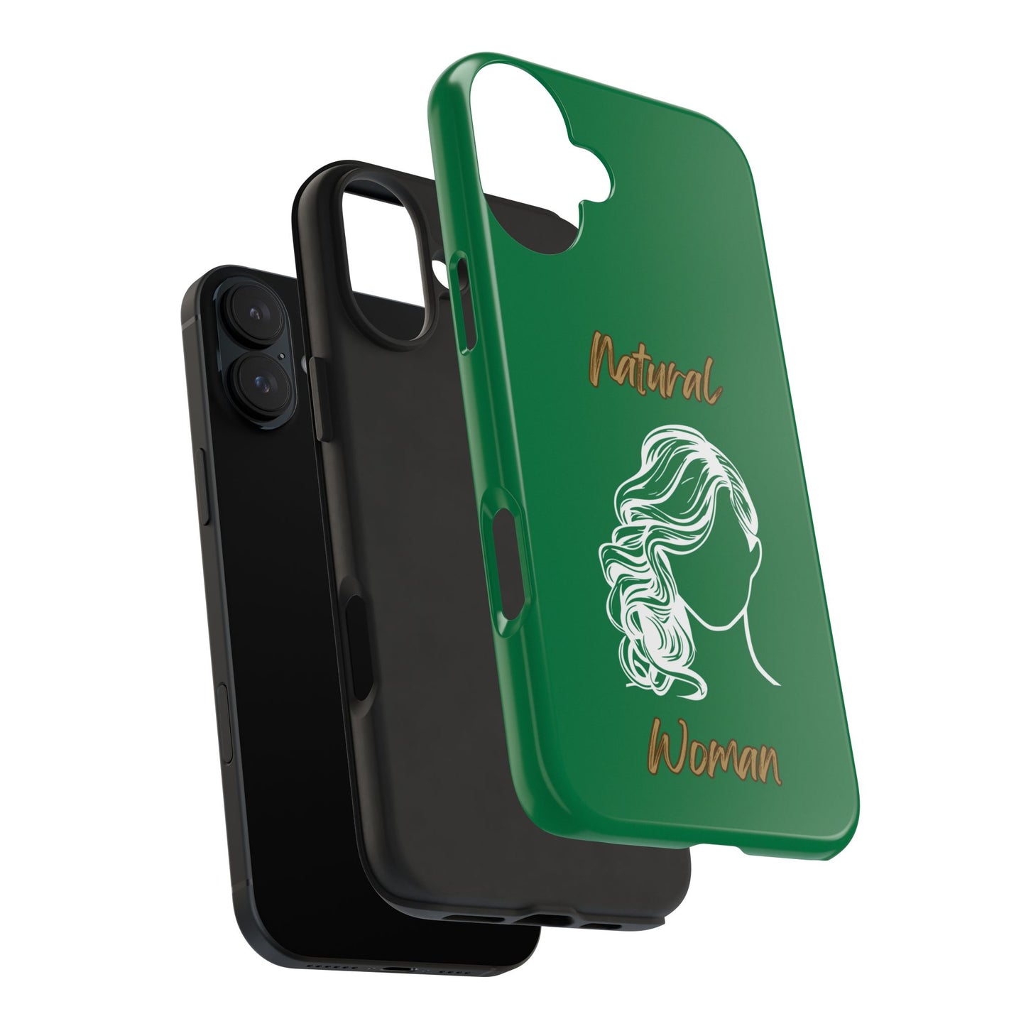 Natural Woman Long Curl (WL)Tough Phone Cases DARK GREEN