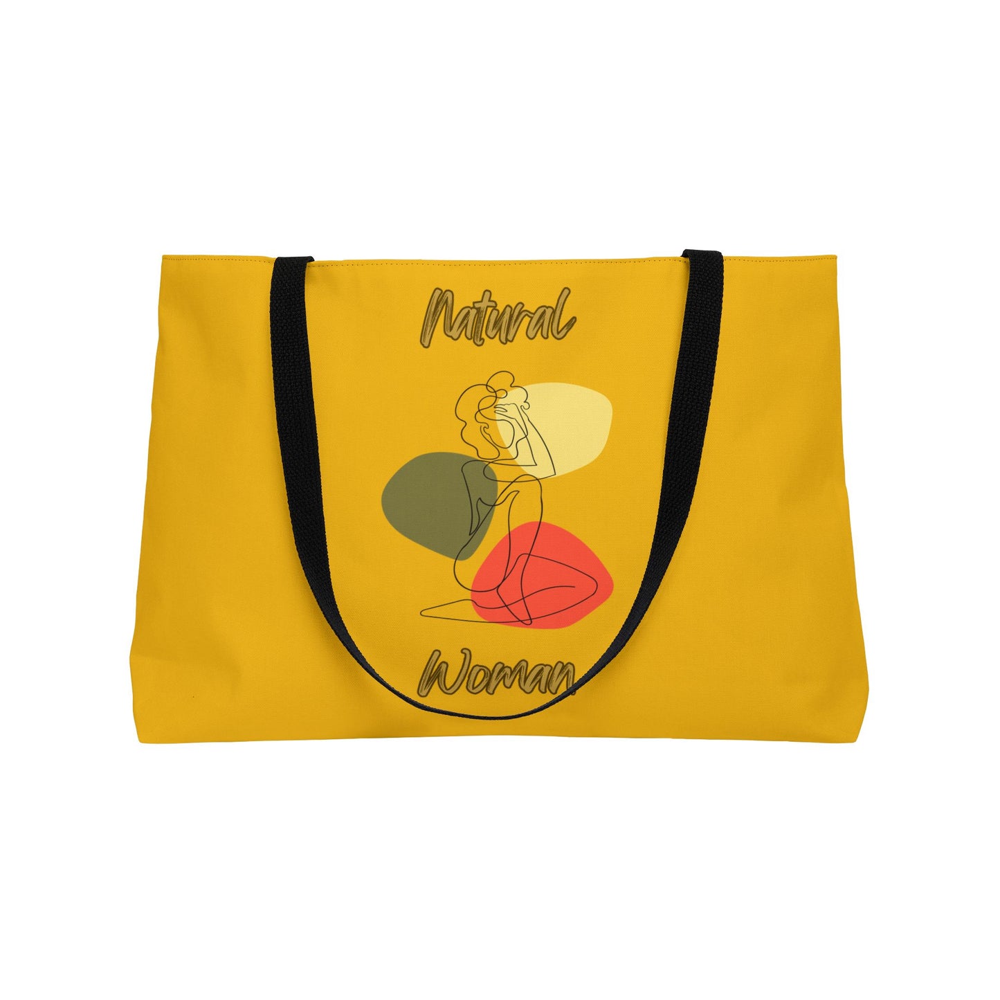 Natural Woman Colorful Pose (BL) Weekender Tote Bag YELLOW