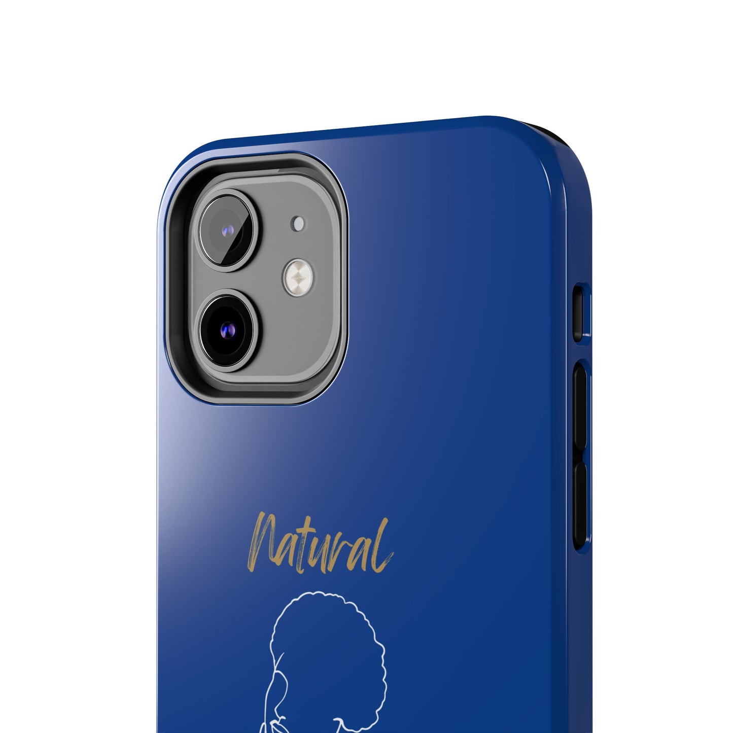 Natural Woman Cute Afro (WL)Tough Phone Cases DARK BLUE