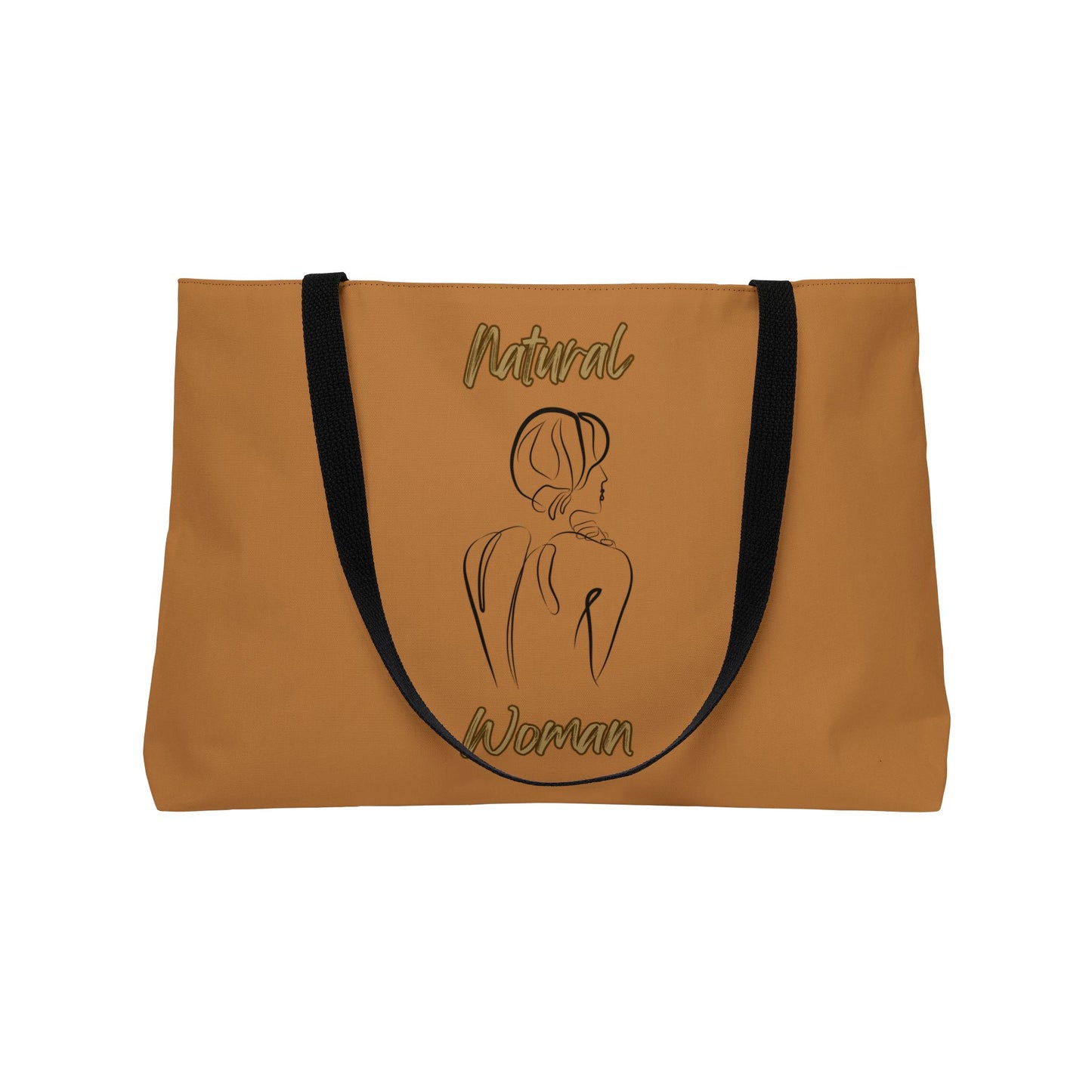 Natural Woman Back (BL) Weekender Tote Bag LIGHT BROWN