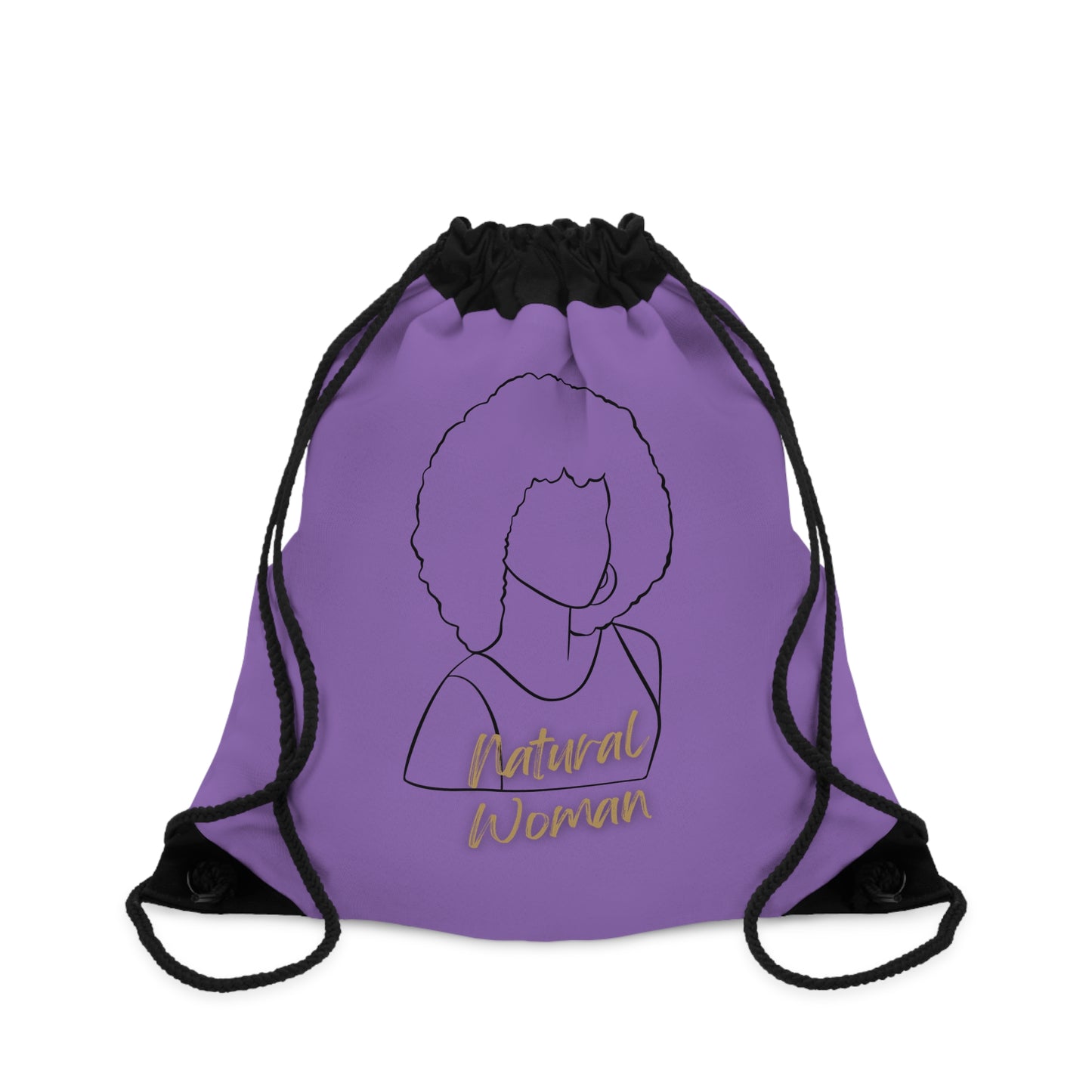 Natural Woman Afro (BL) Drawstring Bag LIGHT PURPLE
