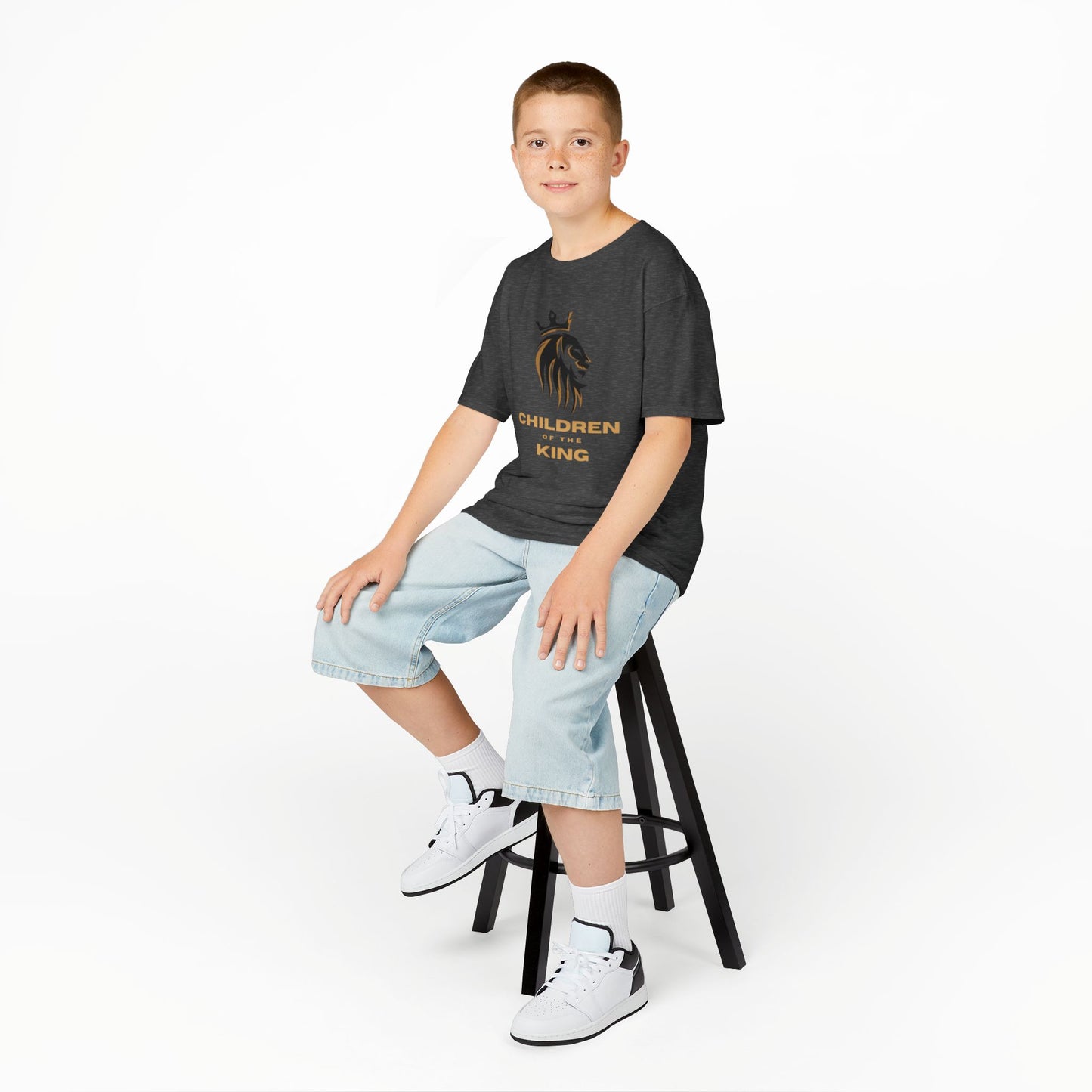 Children of the King Inspirational Kids Cotton T-Shirt (BL)
