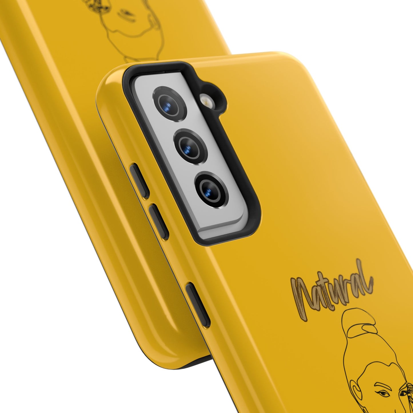 Natural Woman Sassy Bun (BL) Tough Phone Cases YELLOW
