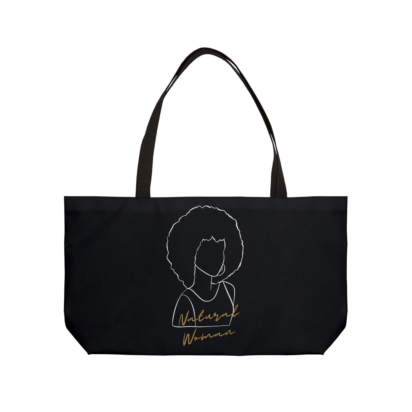 Natural Woman Afro (WL) Weekender Tote Bag BLACK