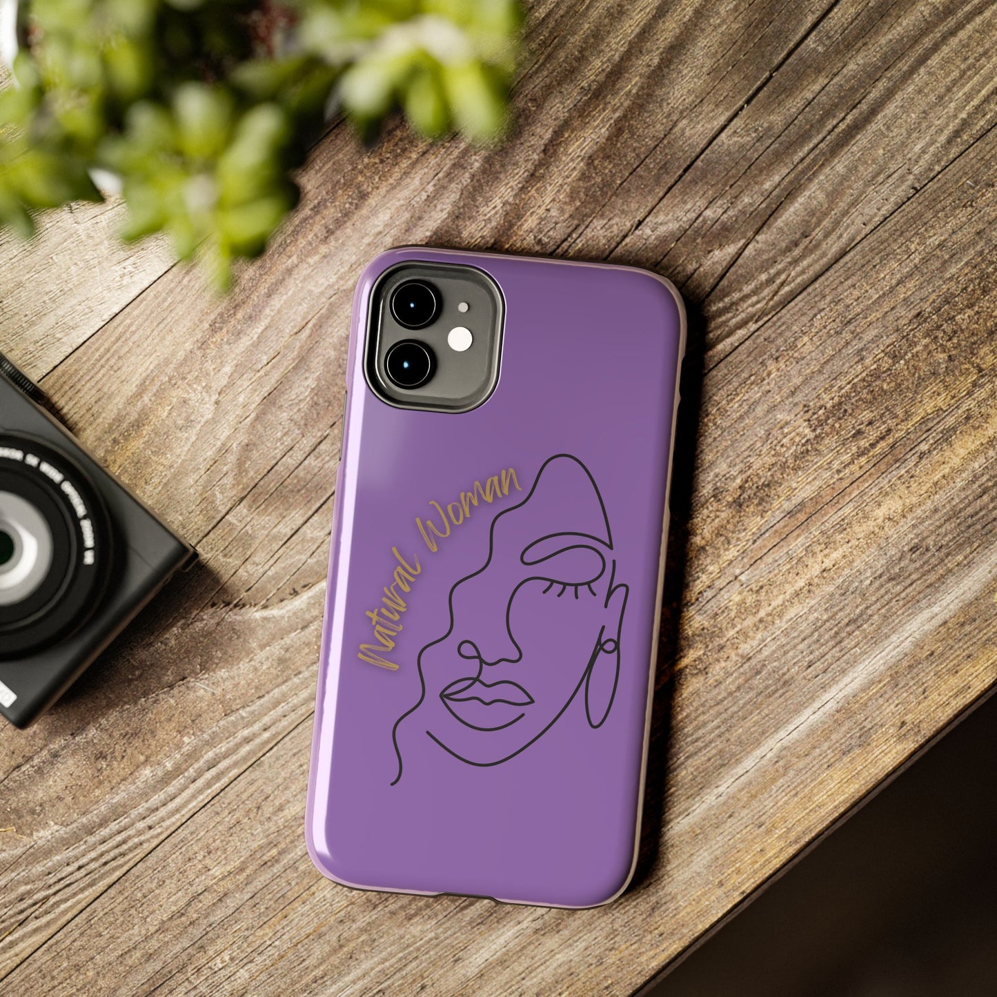 Natural Woman Half Face (BL)Tough Phone Case LIGHT PURPLE
