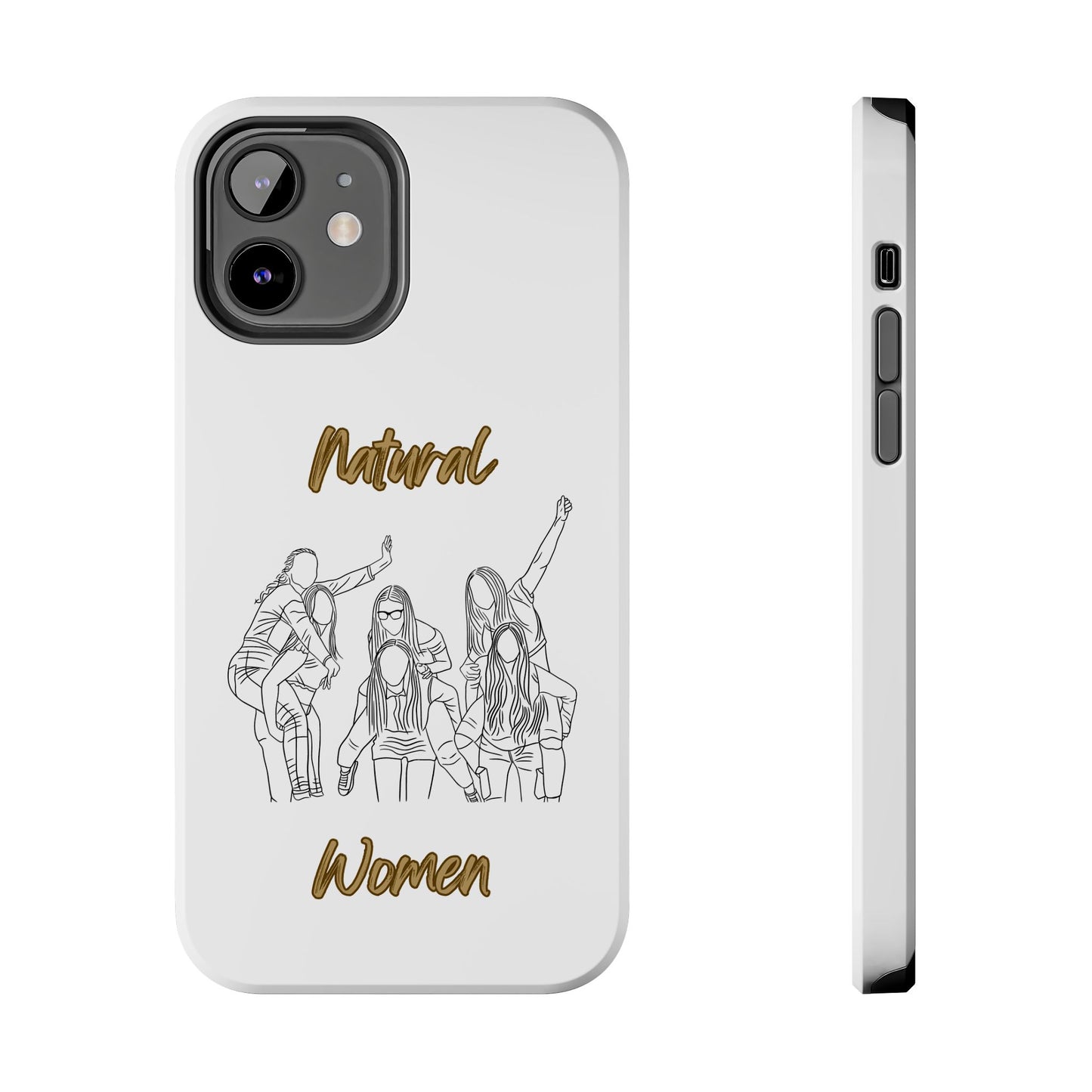 Natural Woman Piggy Back (BL)Tough Phone Cases WHITE