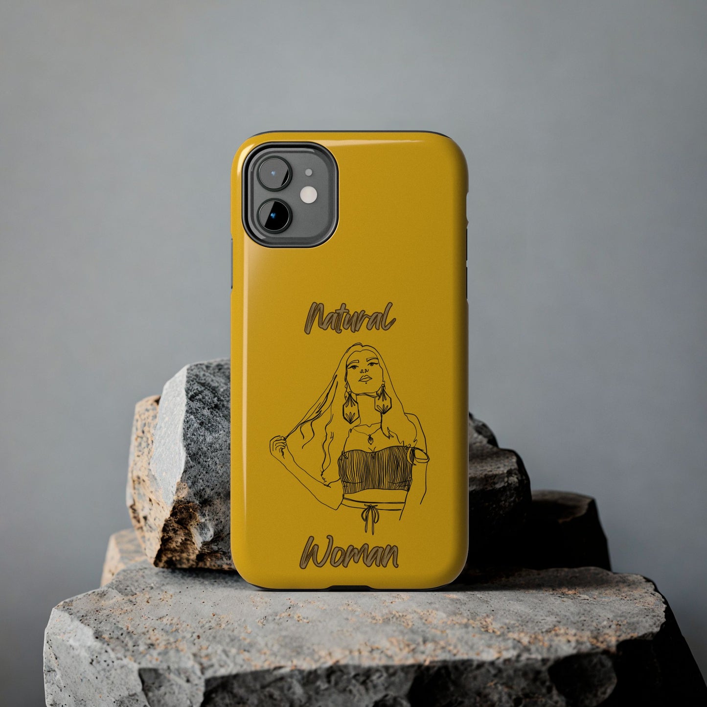 Natural Woman Thinking (BL)Tough Phone Cases YELLOW