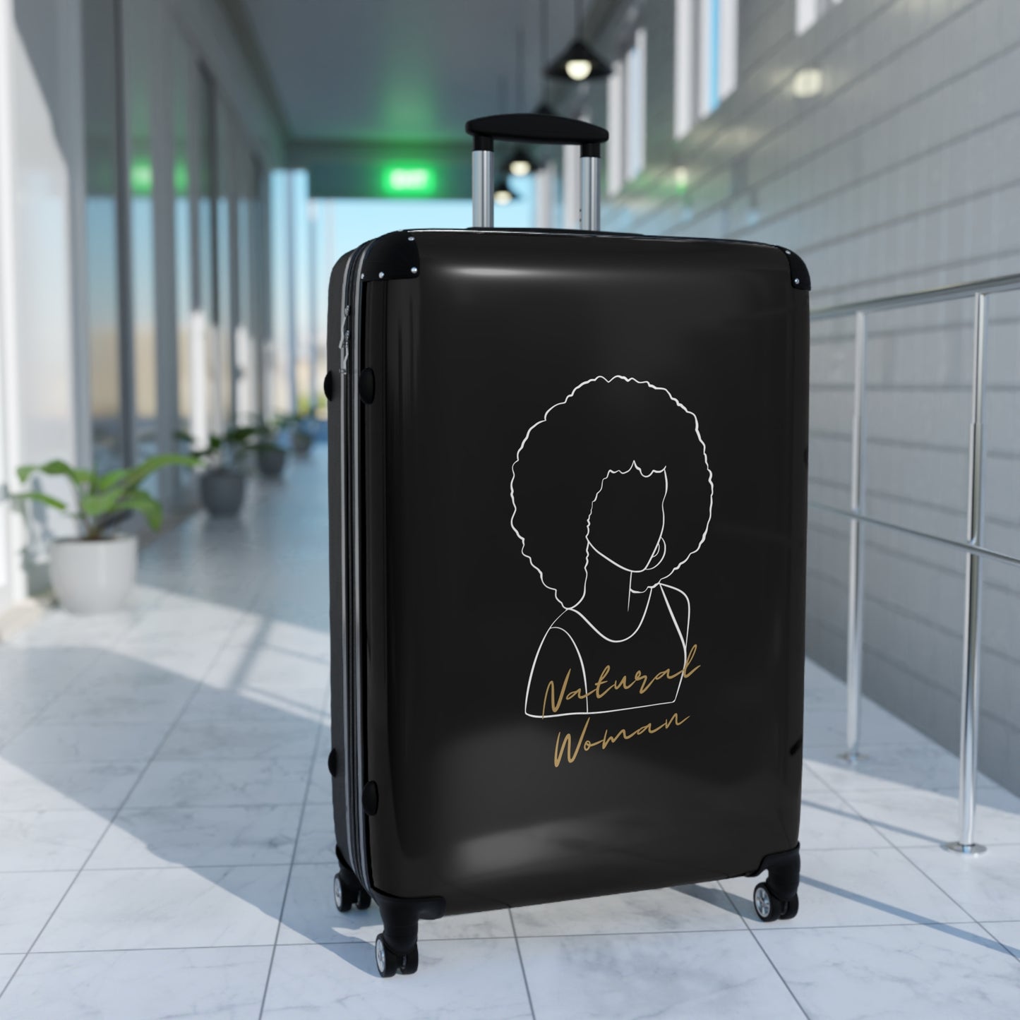 Natural Woman Afro (WL) Suitcase BLACK