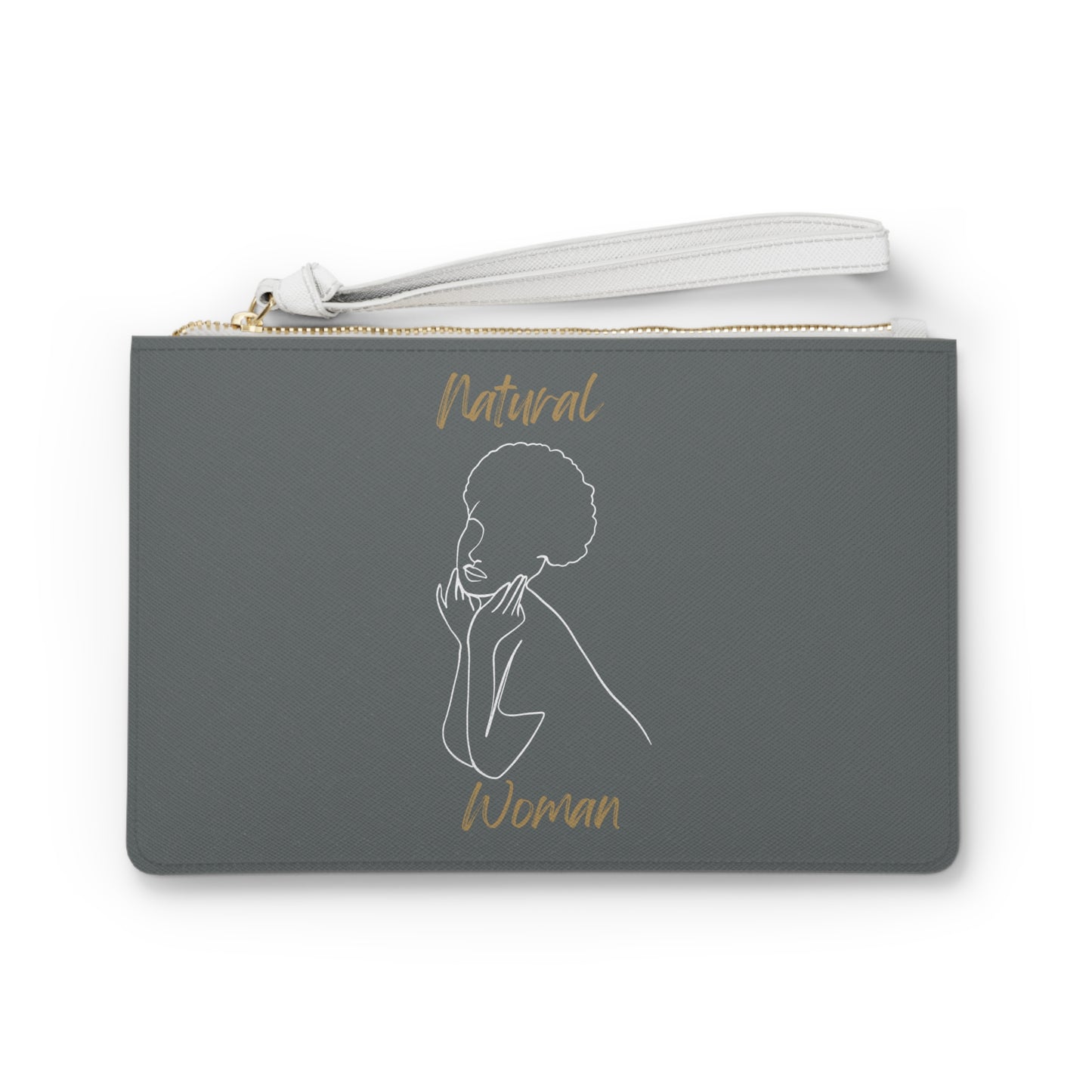 Natural Woman Cute Afro (WL) Clutch Bag DARK GREY