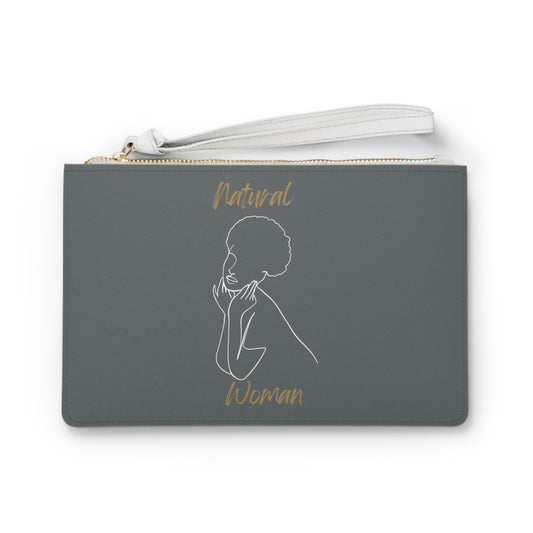 Natural Woman Cute Afro (WL) Clutch Bag DARK GREY