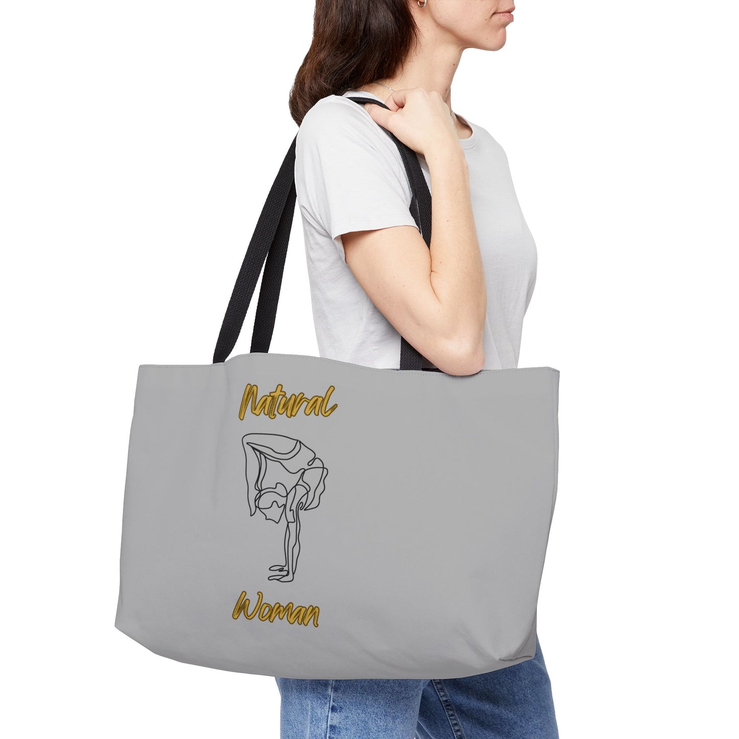 Natural Woman Flexible (BL) Weekender Tote Bag LIGHT GREY