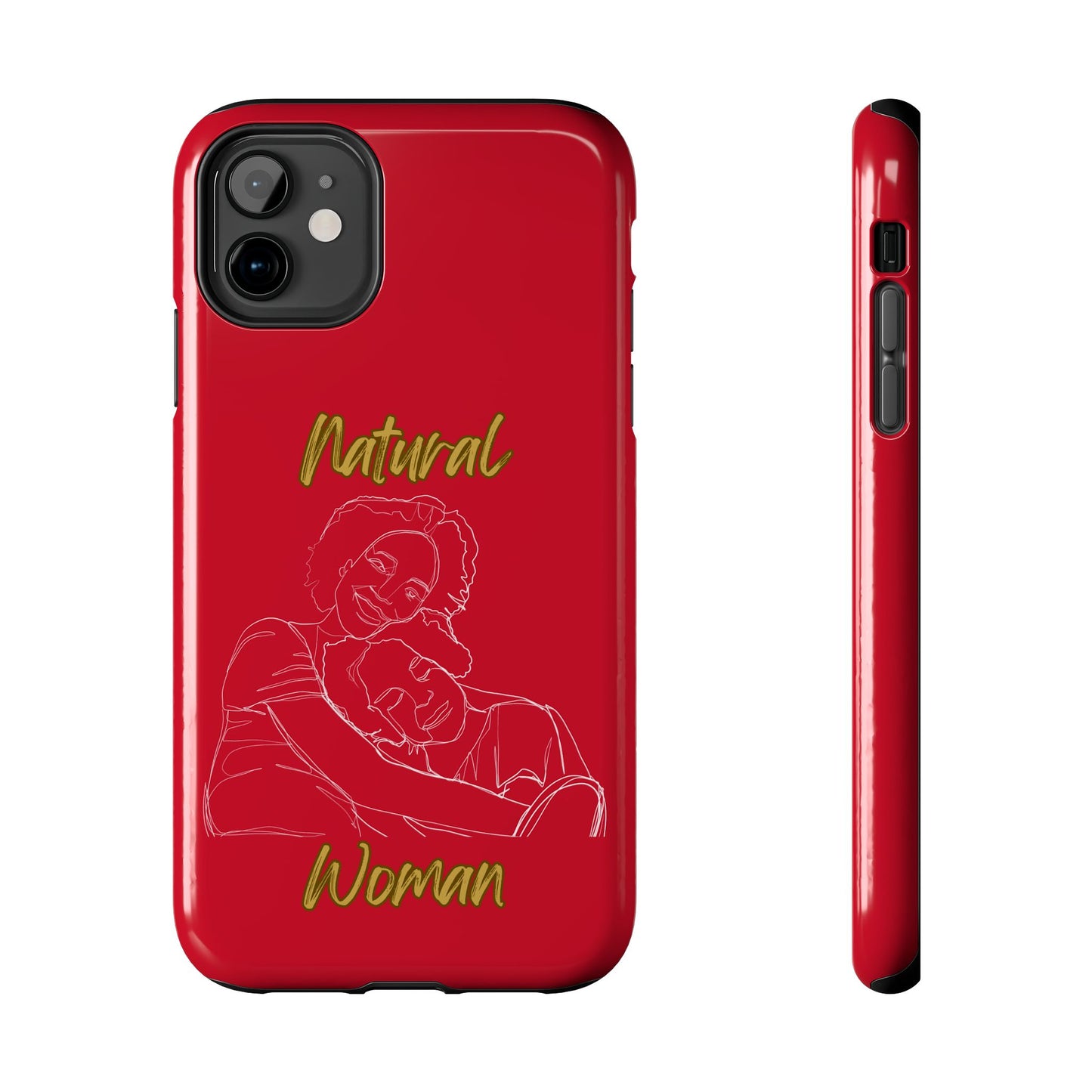 Natural Woman Loving Embrace (WL)Tough Phone Cases DARK RED