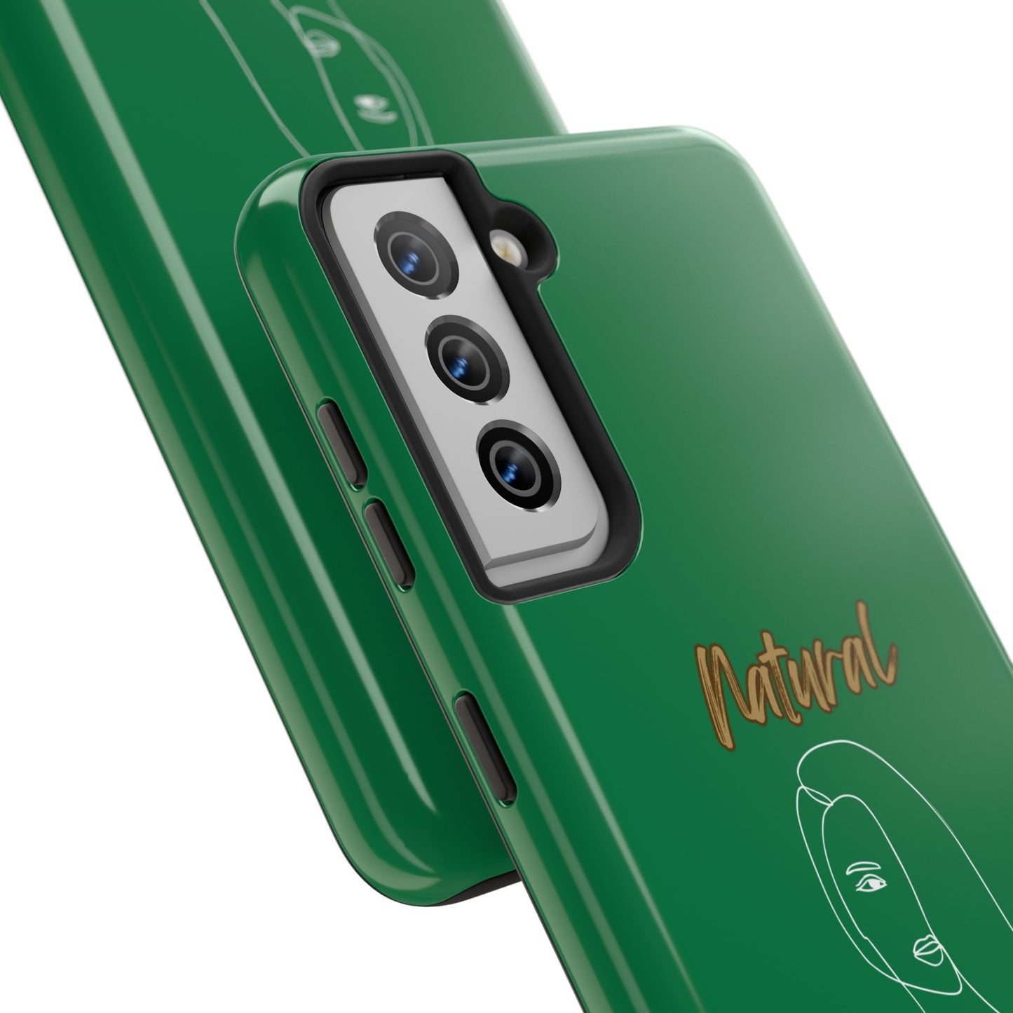 Natural Woman Covered Eye (WL)Tough Phone Cases DARK GREEN