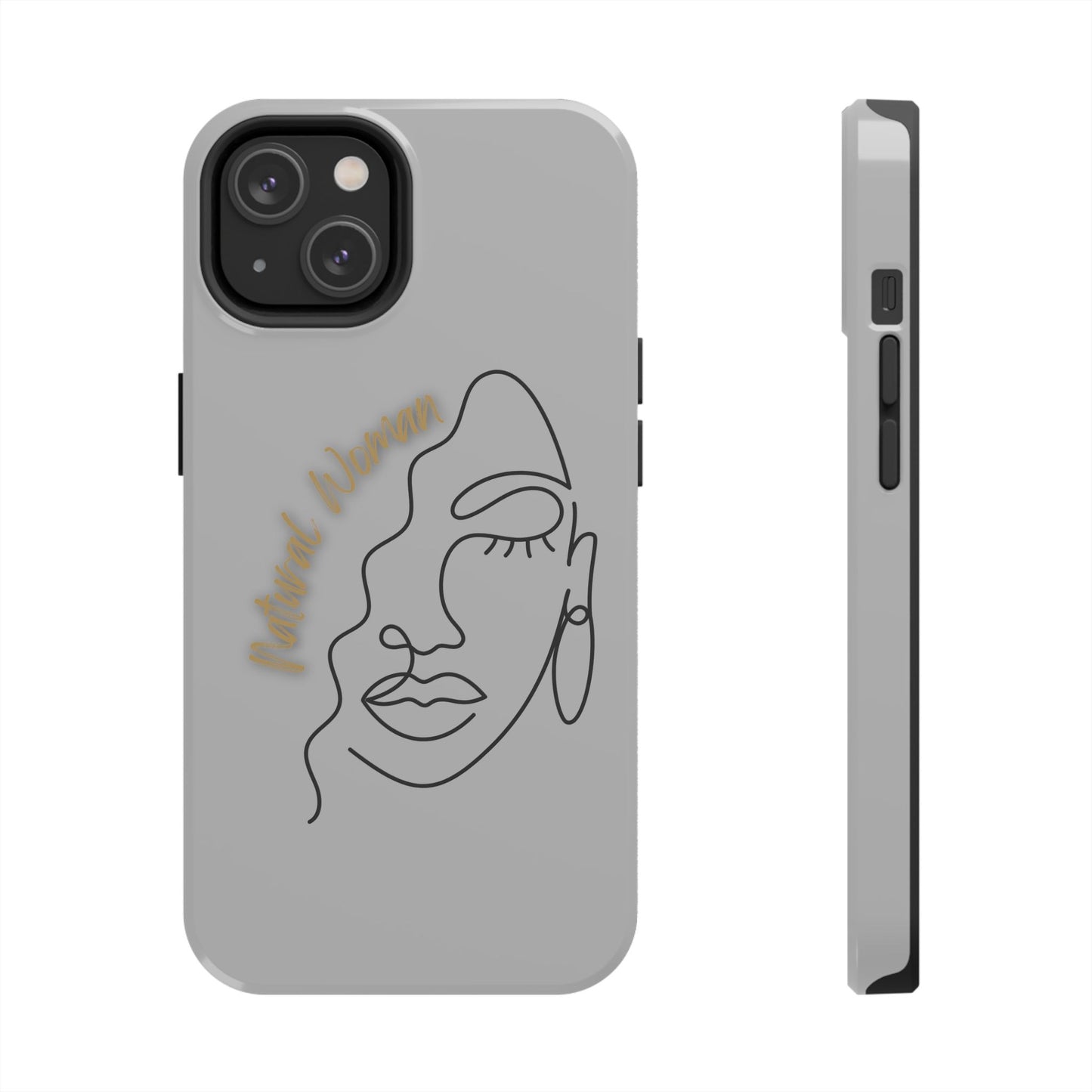 Natural Woman Half Face (BL)Tough Phone Case LIGHT GREY