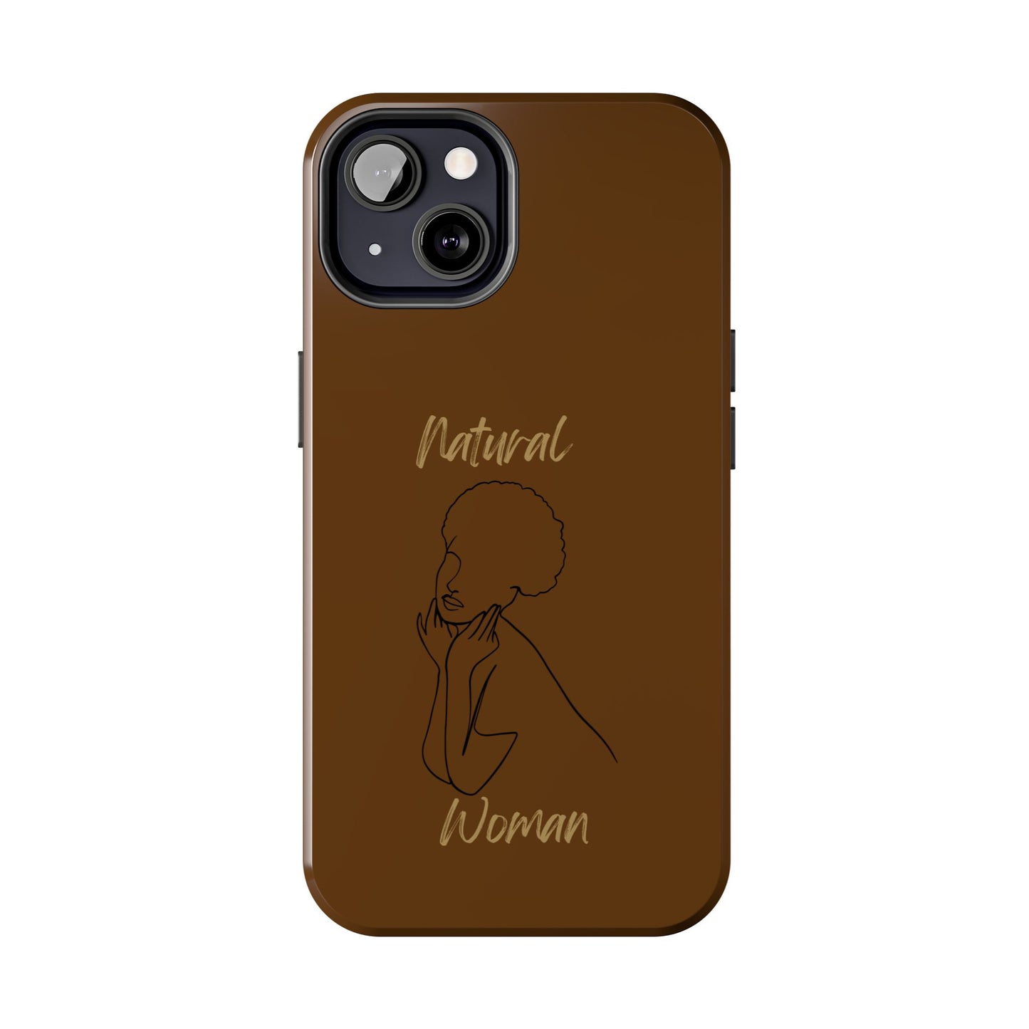 Natural Woman Cute Afro (BL)Tough Phone Cases BROWN