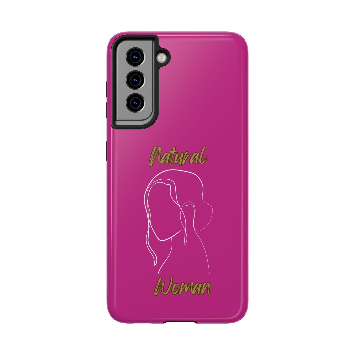Natural Woman Hanging Hair (WL) Tough Phone Cases PINK