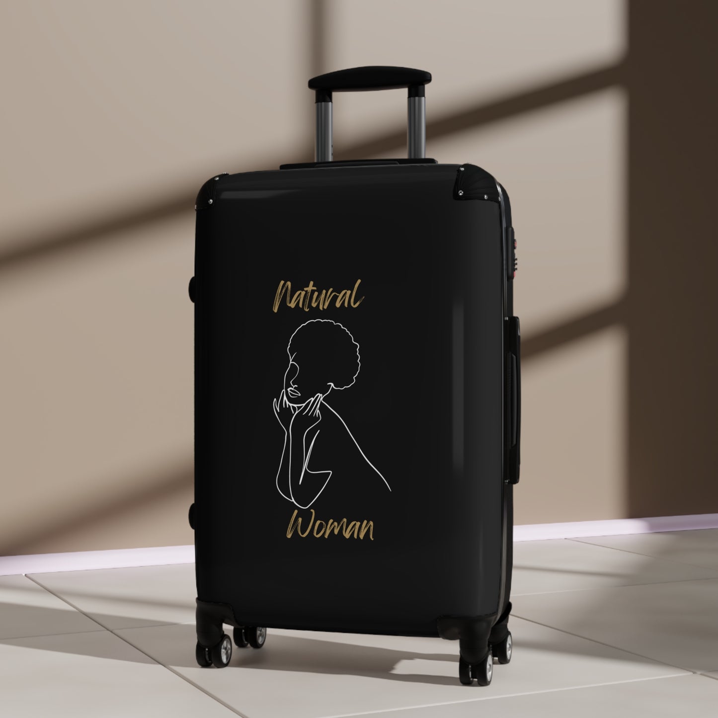 Natural Woman Cute Afro (WL) Suitcase BLACK