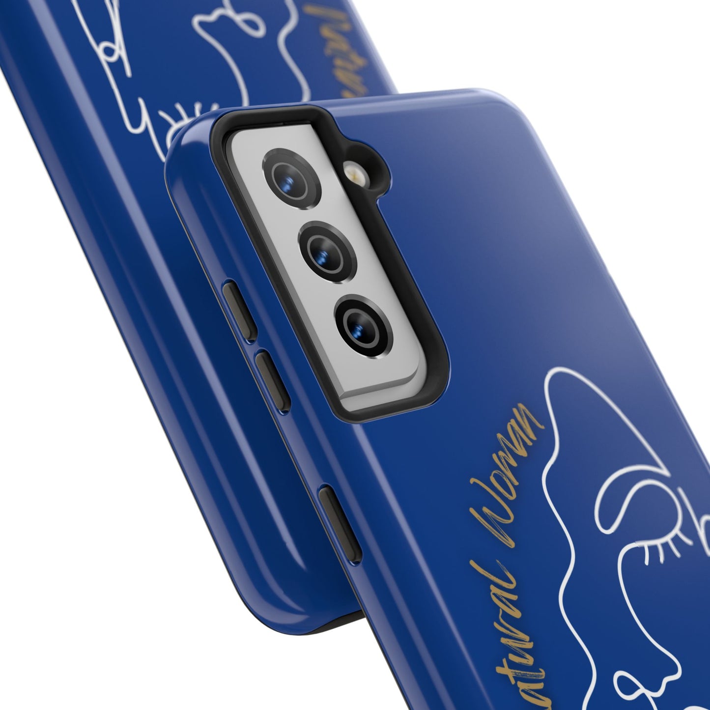 Natural Woman Half Face (WL)Tough Phone Case DARK BLUE
