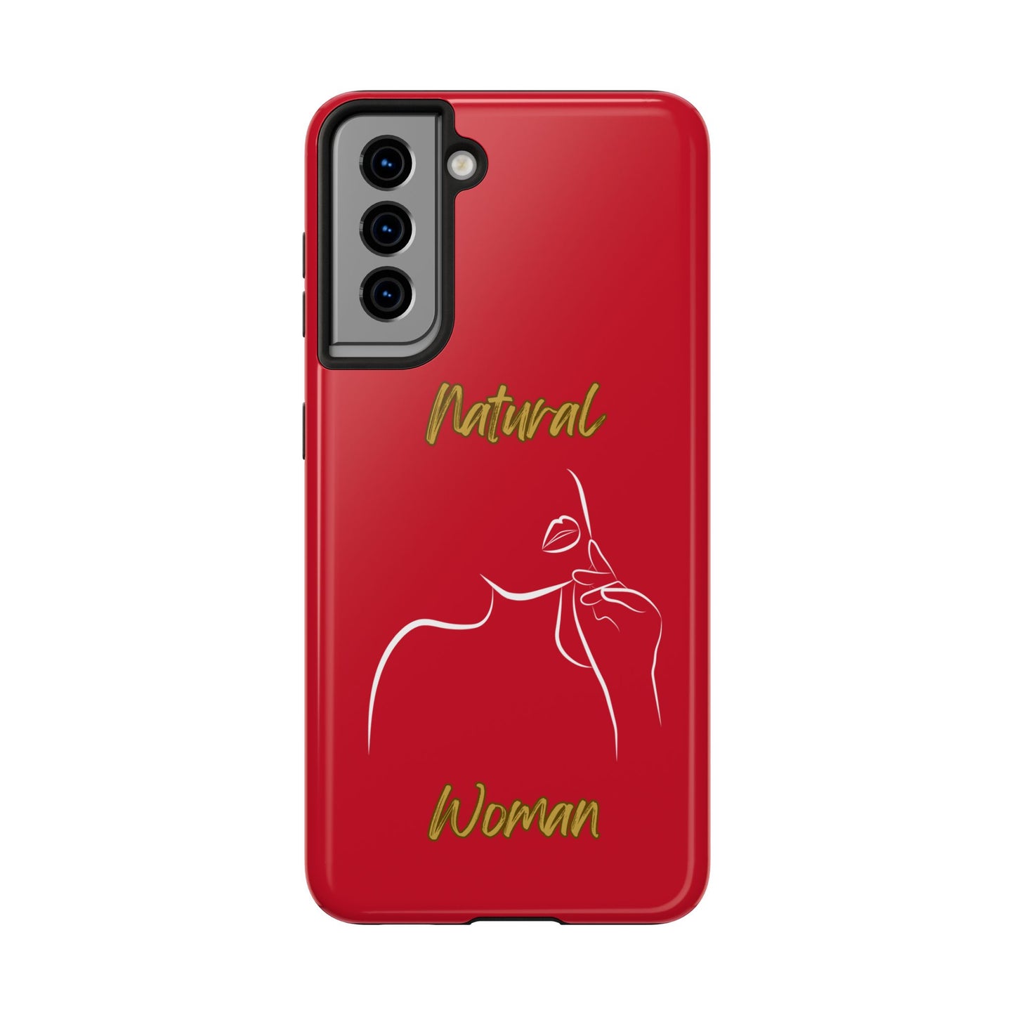 Natural Woman Chin Up (WL)Tough Phone Cases DARK RED
