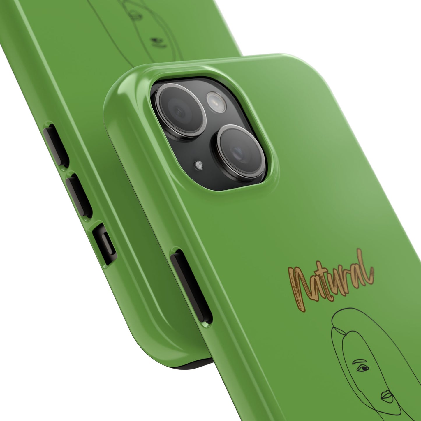 Natural Woman Covered Eye (BL)Tough Phone Cases GREEN