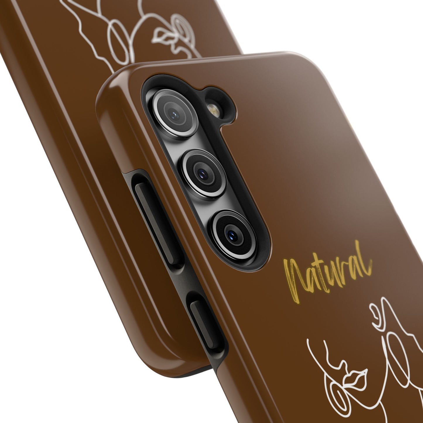 Natural Woman Lips (WL)Tough Phone Cases BROWN
