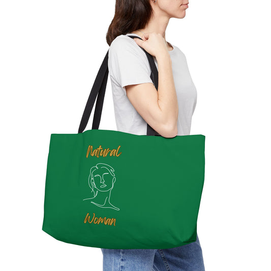 Natural Woman Hello (WL) Weekender Tote Bag DARK GREEN