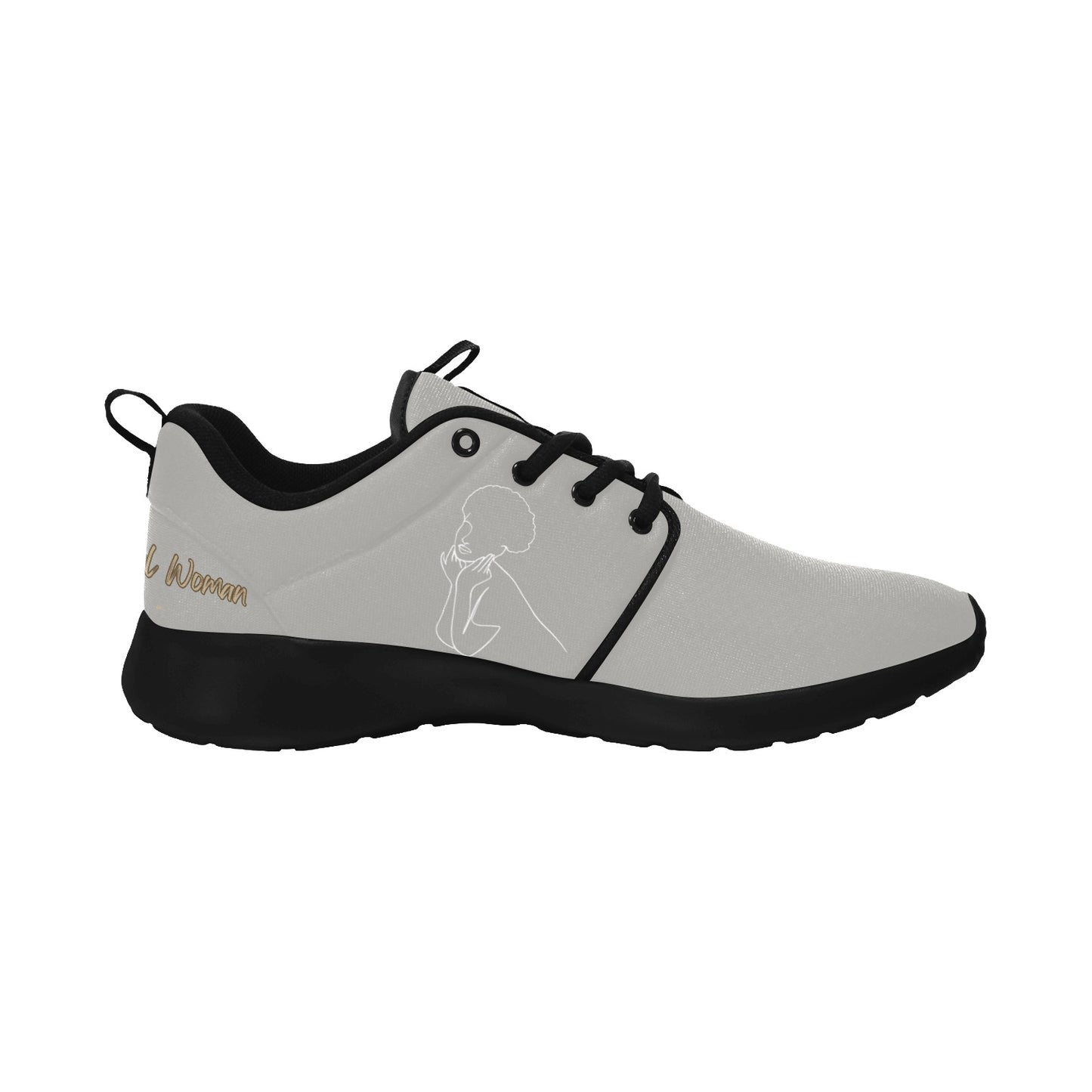 Natural Woman CUTE AFRO (WL) GRAY w/ Black Sole Sneakers