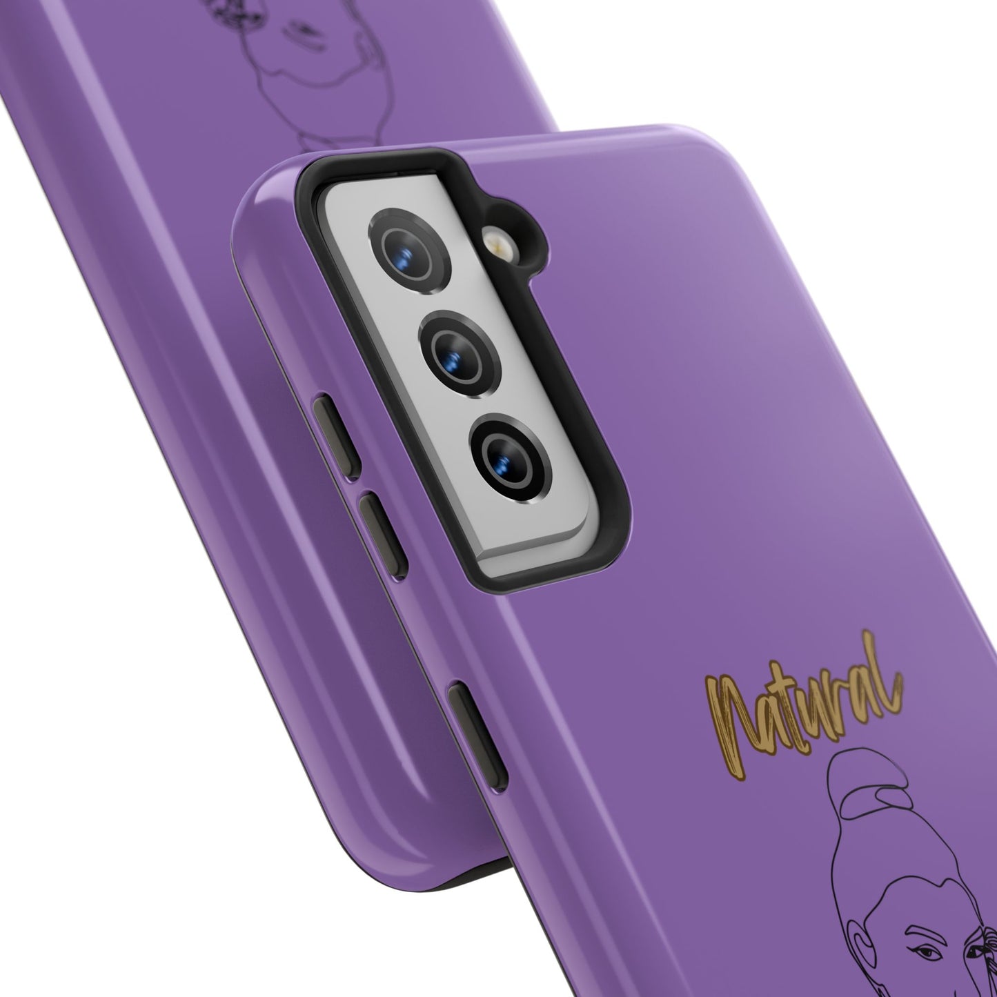 Natural Woman Sassy Bun (BL) Tough Phone Cases LIGHT PURPLE