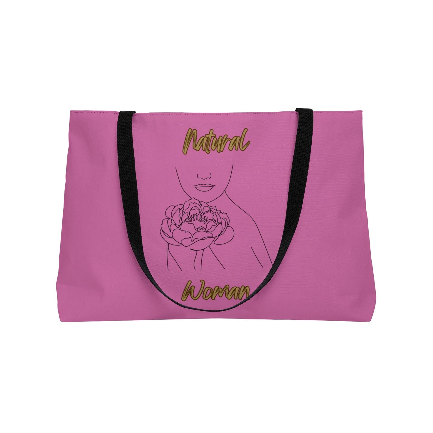 Natural Woman Kissed Flower (BL) Weekender Tote Bag LIGHT PINK
