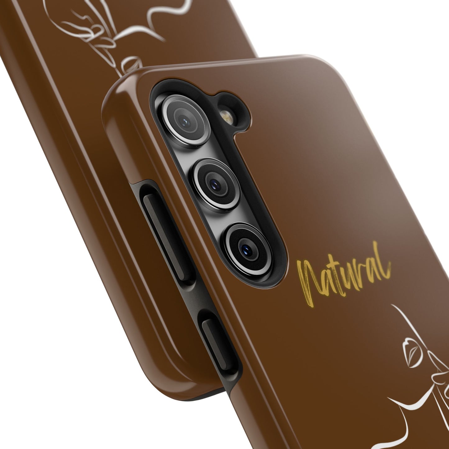 Natural Woman Chin Up (WL)Tough Phone Cases BROWN