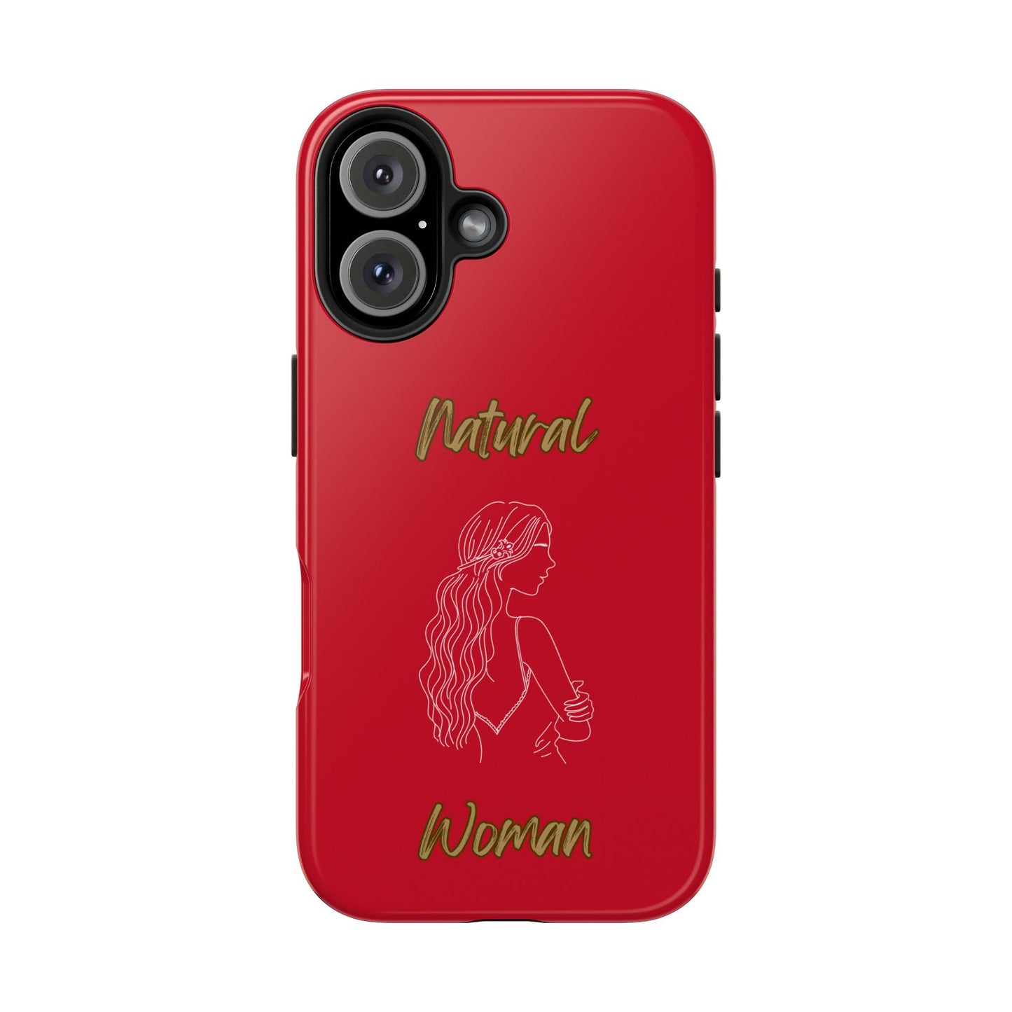 Natural Woman Young Woman (WL)Tough Phone Cases DARK RED