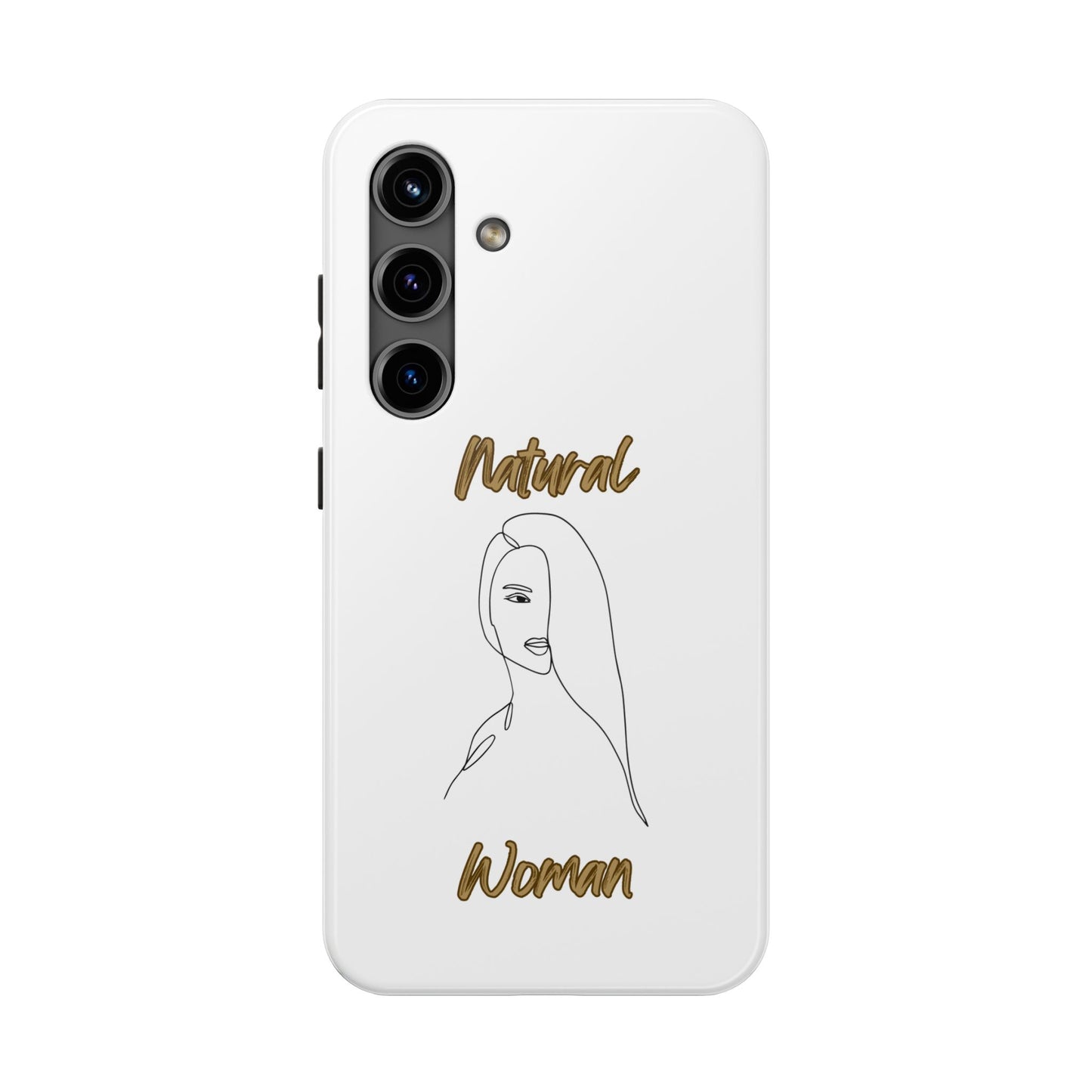Natural Woman Covered Eye (BL)Tough Phone Cases WHITE