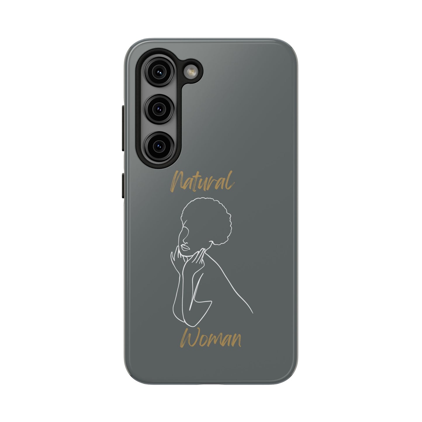 Natural Woman Cute Afro(WL)Tough Phone Cases DARK GREY